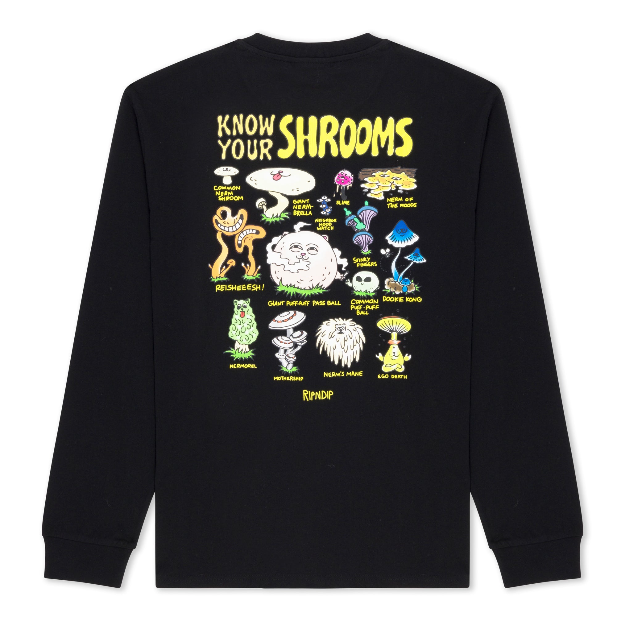 Know Ur Shrooms Long Sleeve (Black) – RIPNDIP
