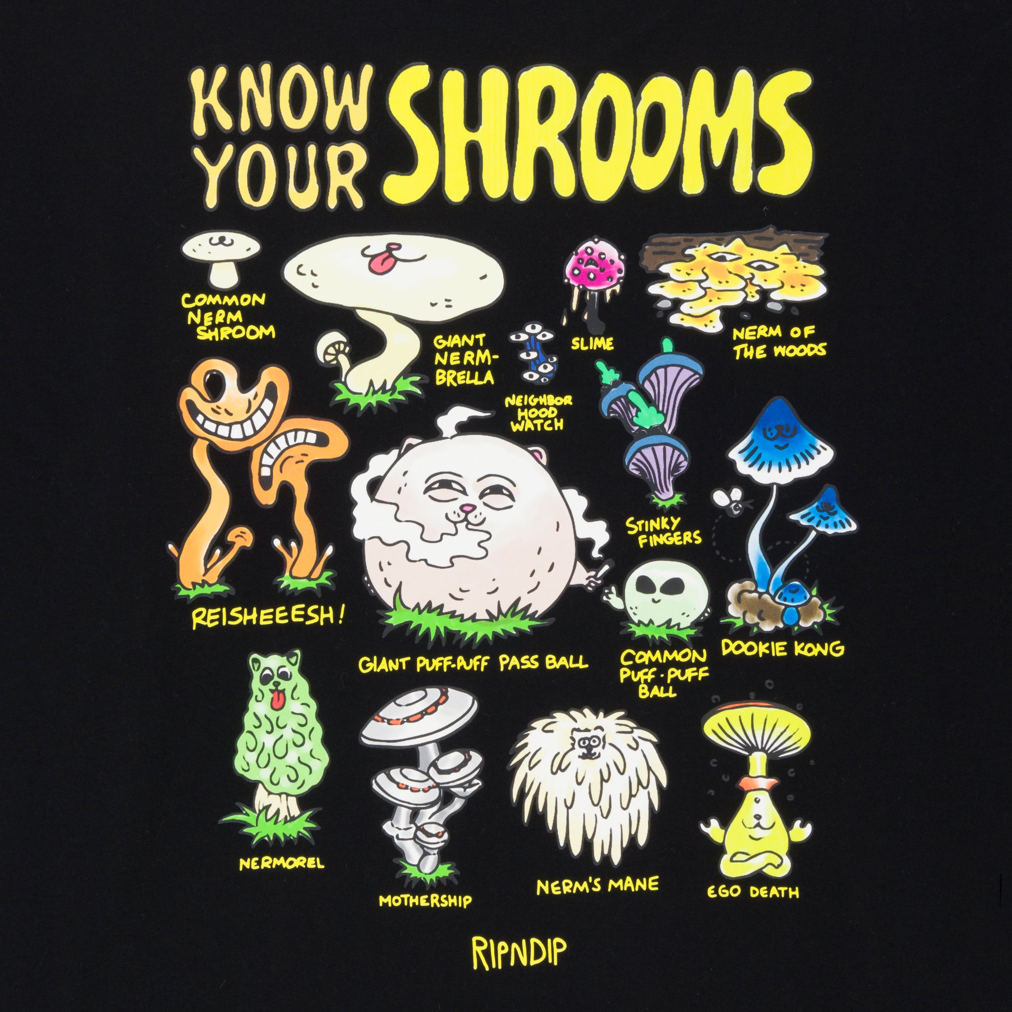 RIPNDIP Know Ur Shrooms Long Sleeve (Black)