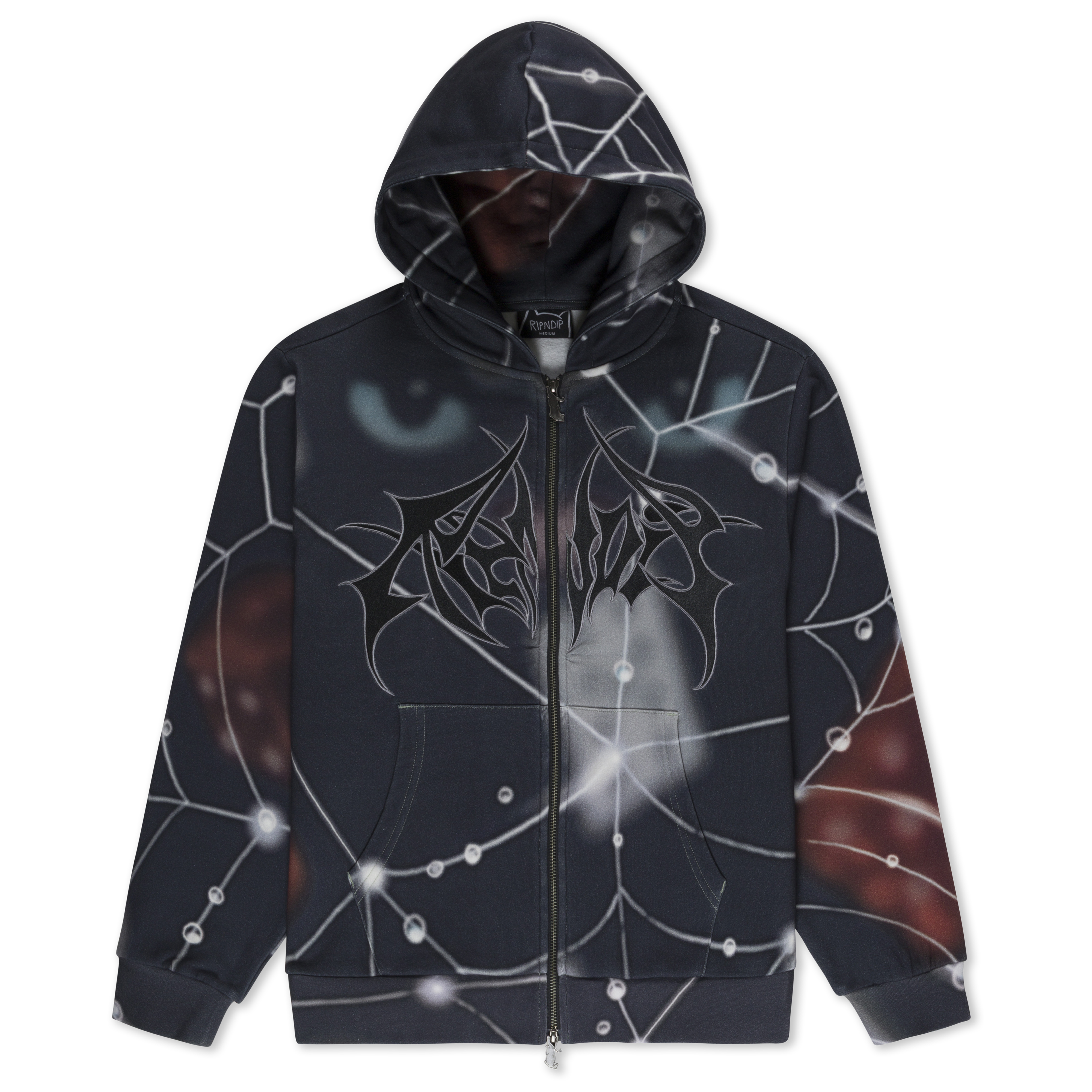 Redemption Zip Up Hoodie (Black Multi) – RIPNDIP Redemption Zip Up Hoodie (Black Multi) – RIPNDIP