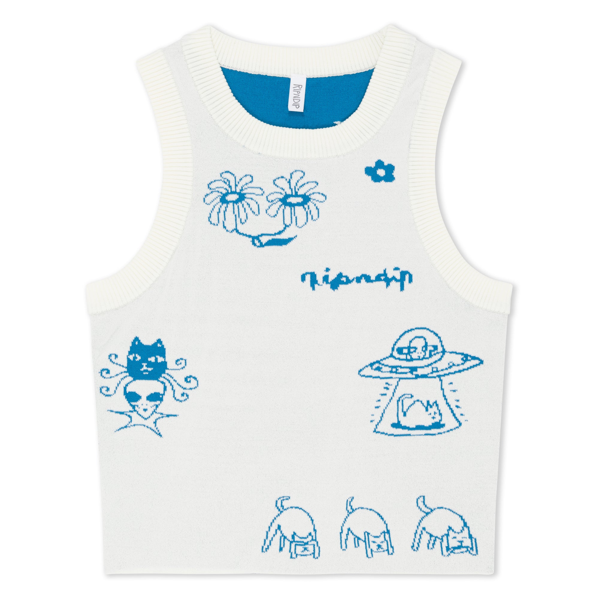 RIPNDIP Blonded Reversible Knit Tank Top (Off White)