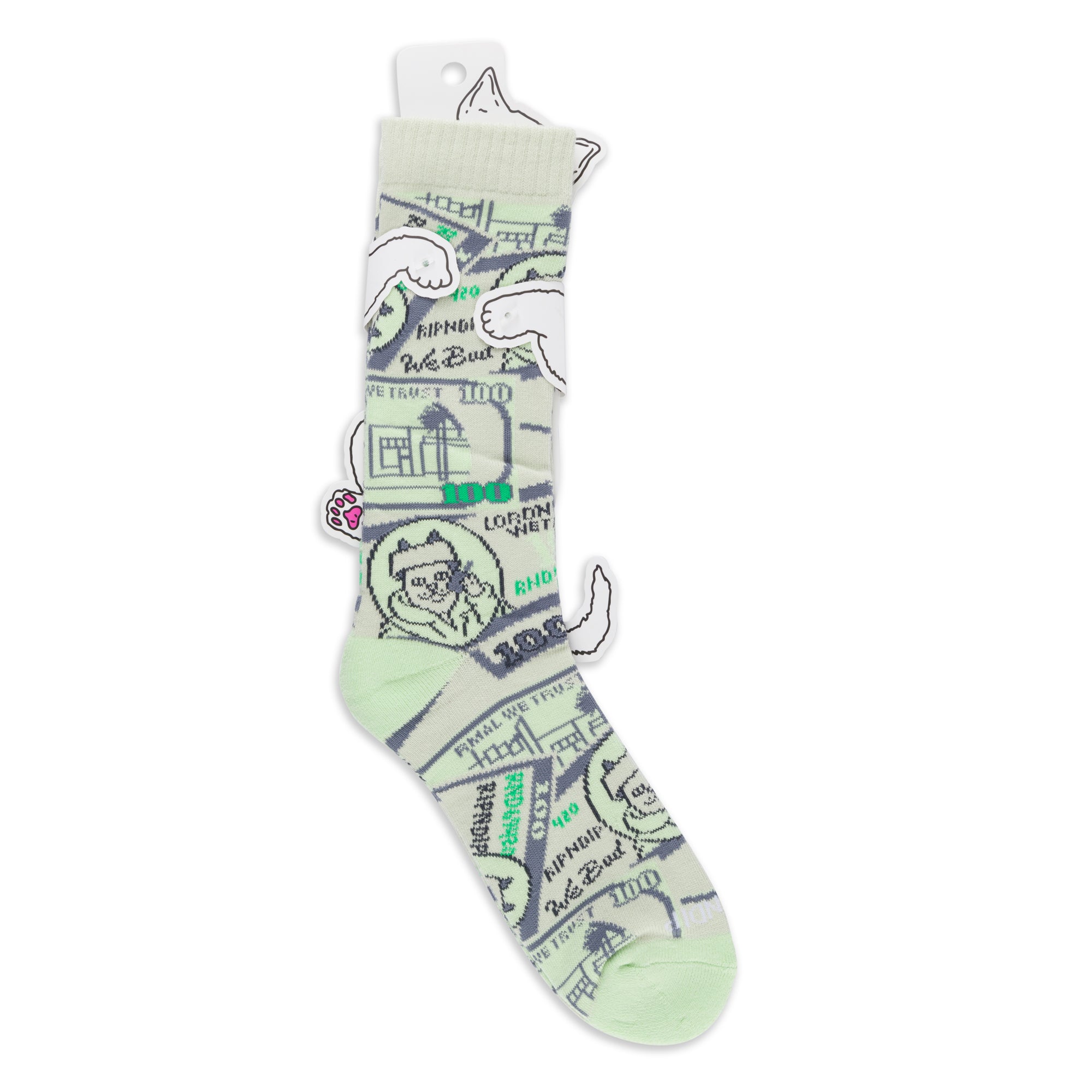 RIPNDIP Moneybag Socks (Olive)