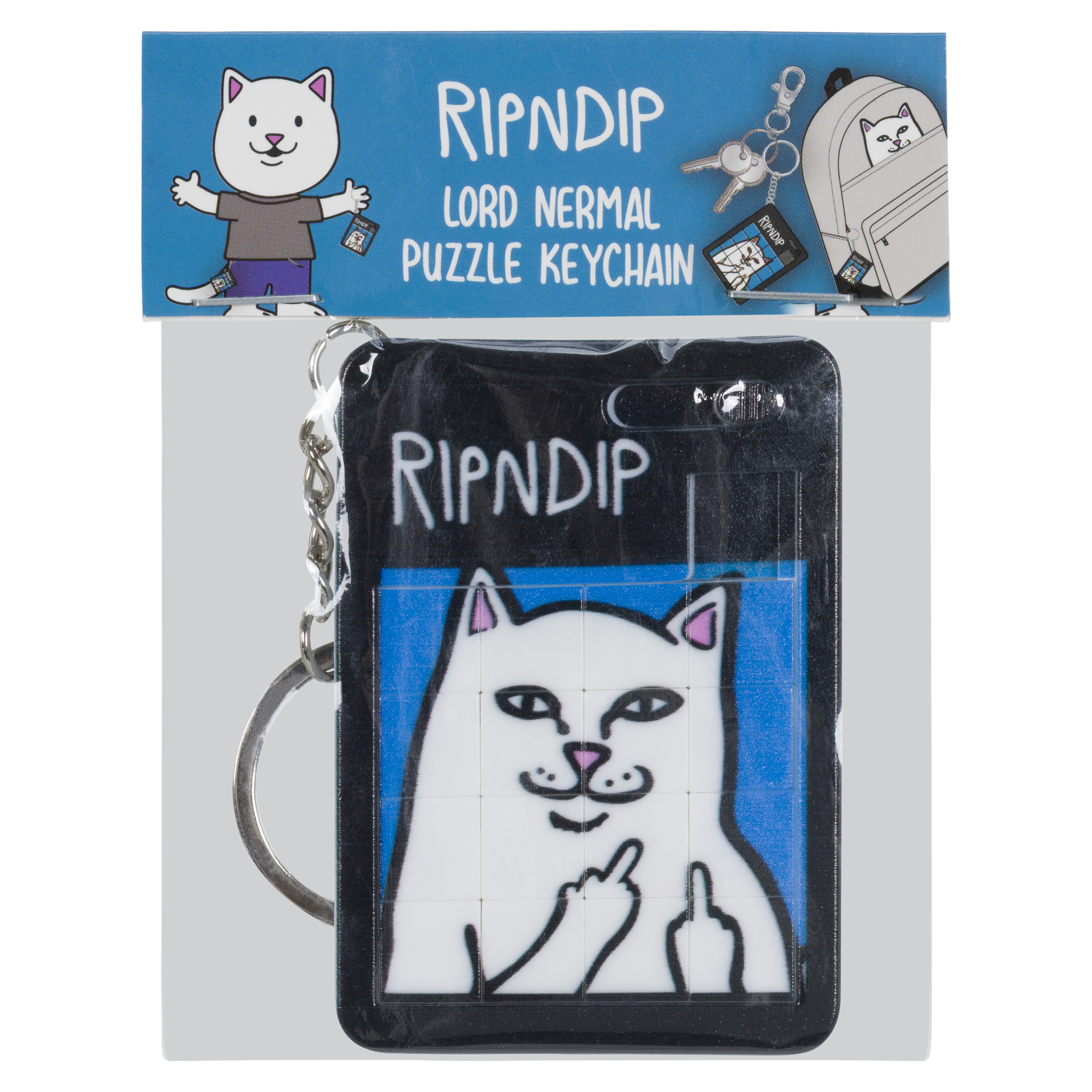 RIPNDIP Lord Nermal Puzzle Keychain (Black)