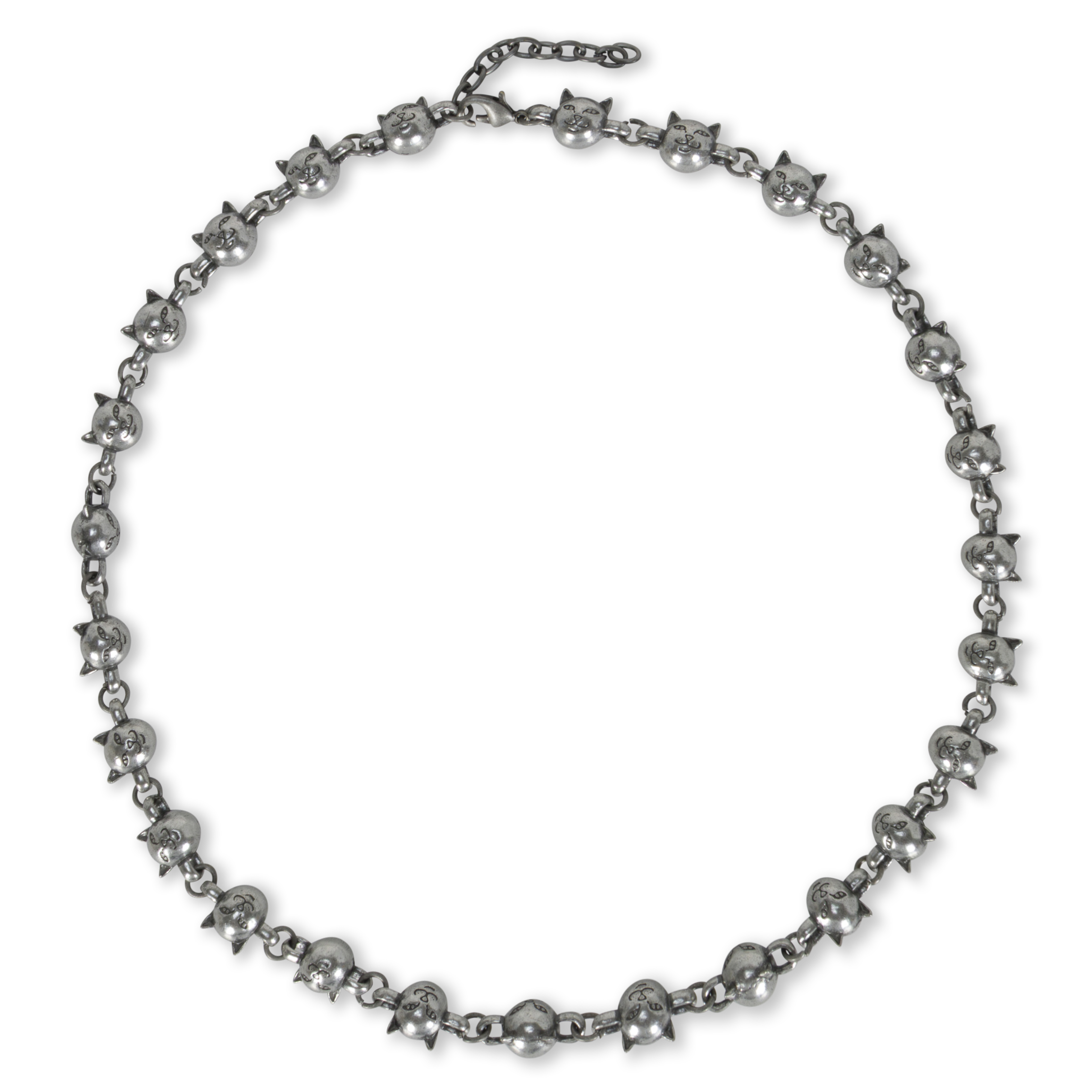 RIPNDIP Lord Nermal Ball and Chain Necklace (Silver)