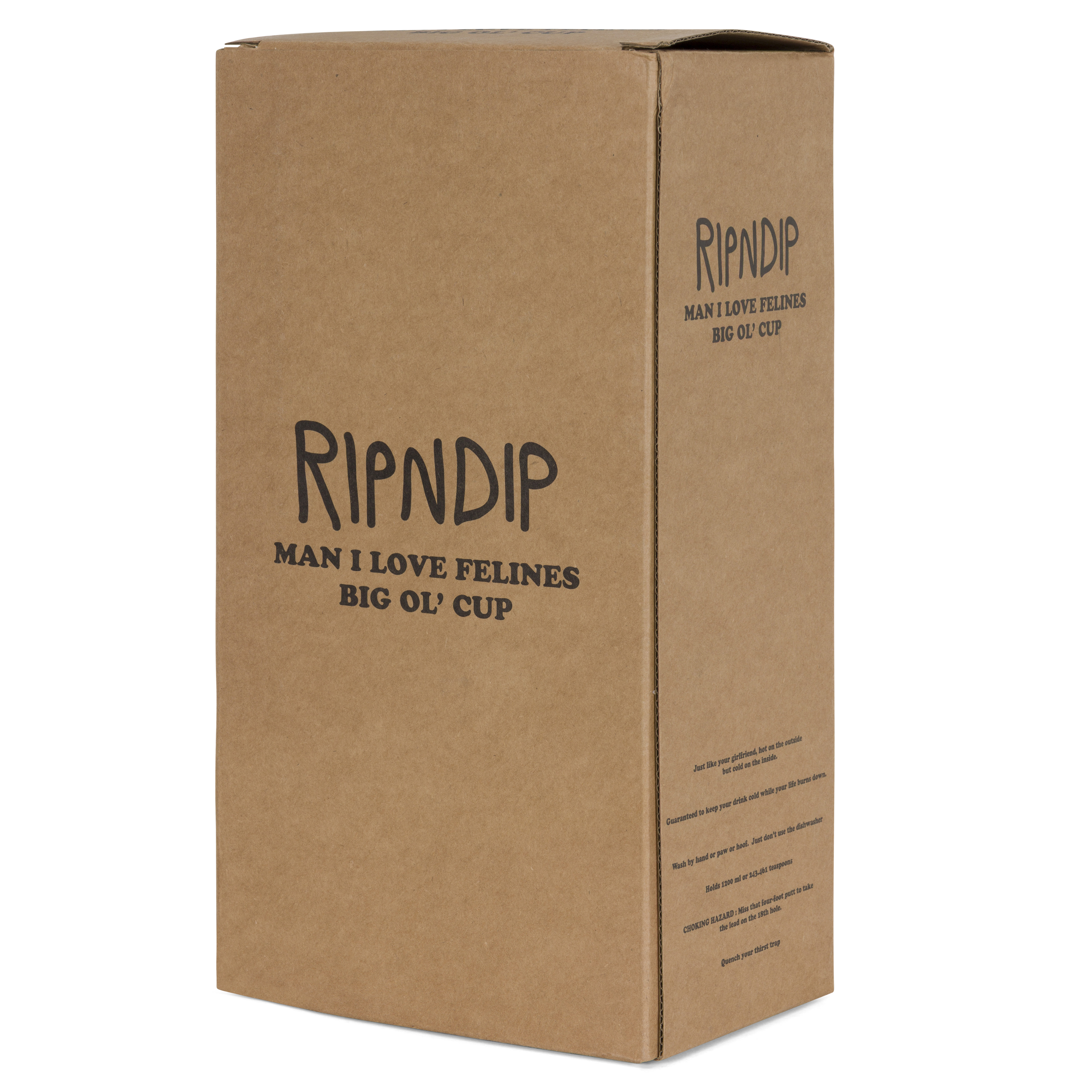 RIPNDIP Man I Love Felines Big Ol Cup Tumbler (Black)