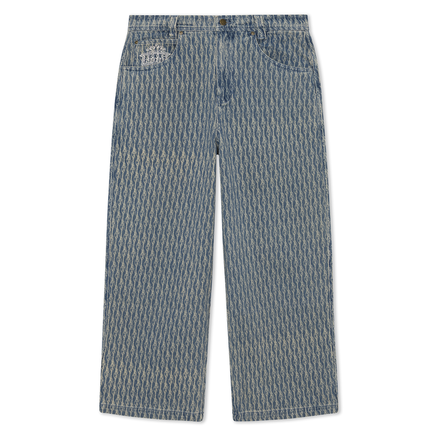 RIPNDIP Western Roads Wide Fit Pants (Meidum Wash)