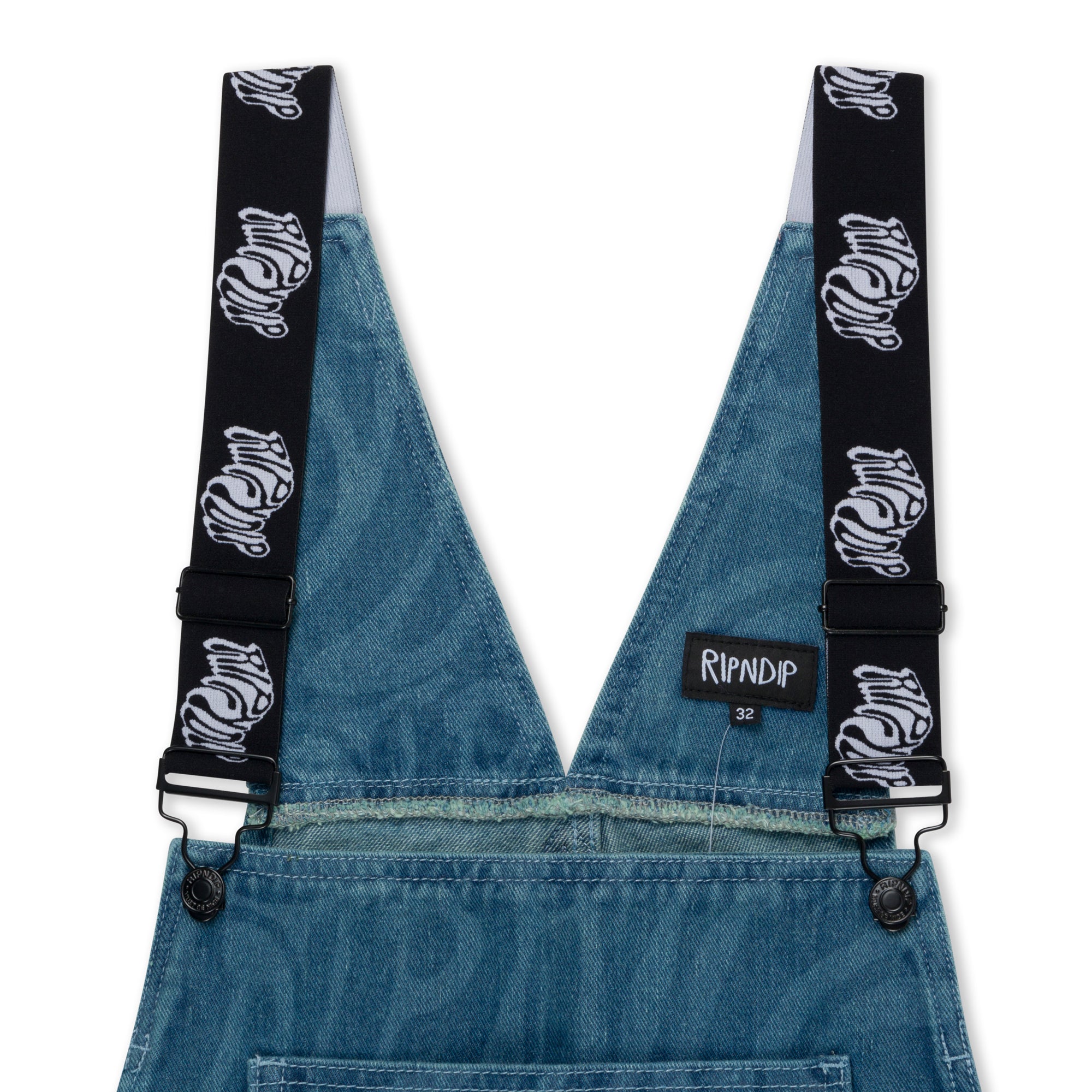 RIPNDIP Wilshire Denim Overalls (Medium Wash)