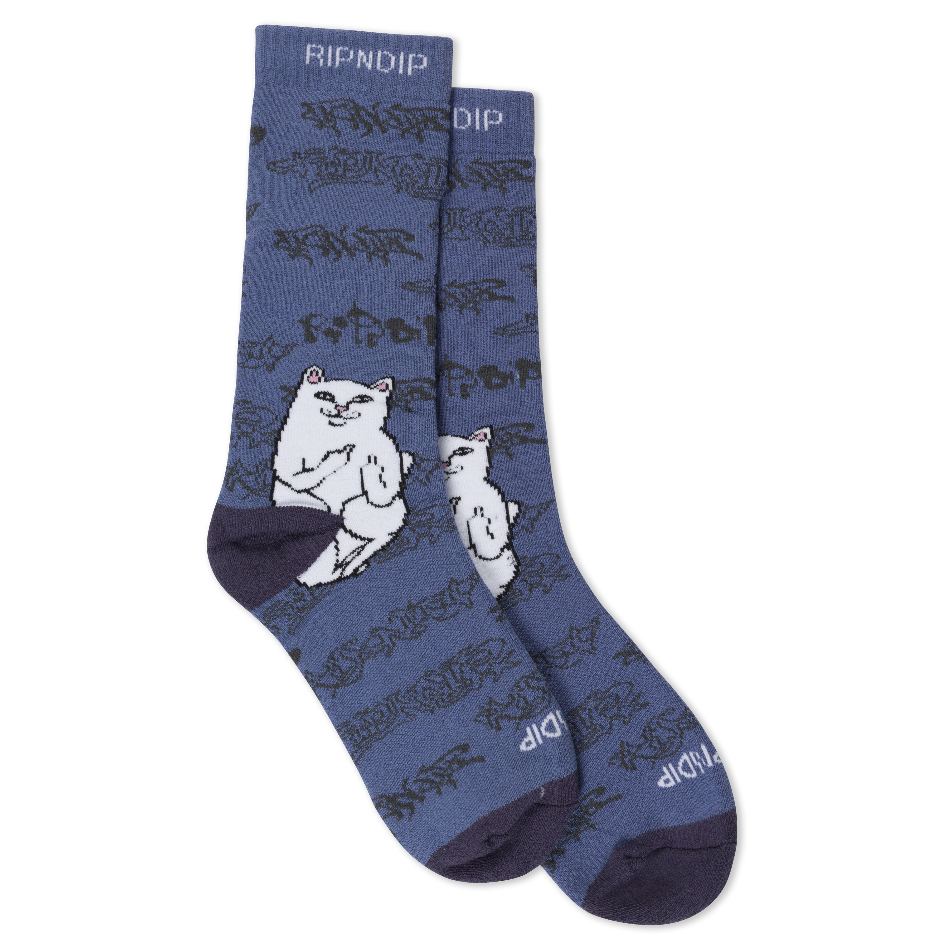 RIPNDIP Lord Nermal Ghost Socks (Slate)