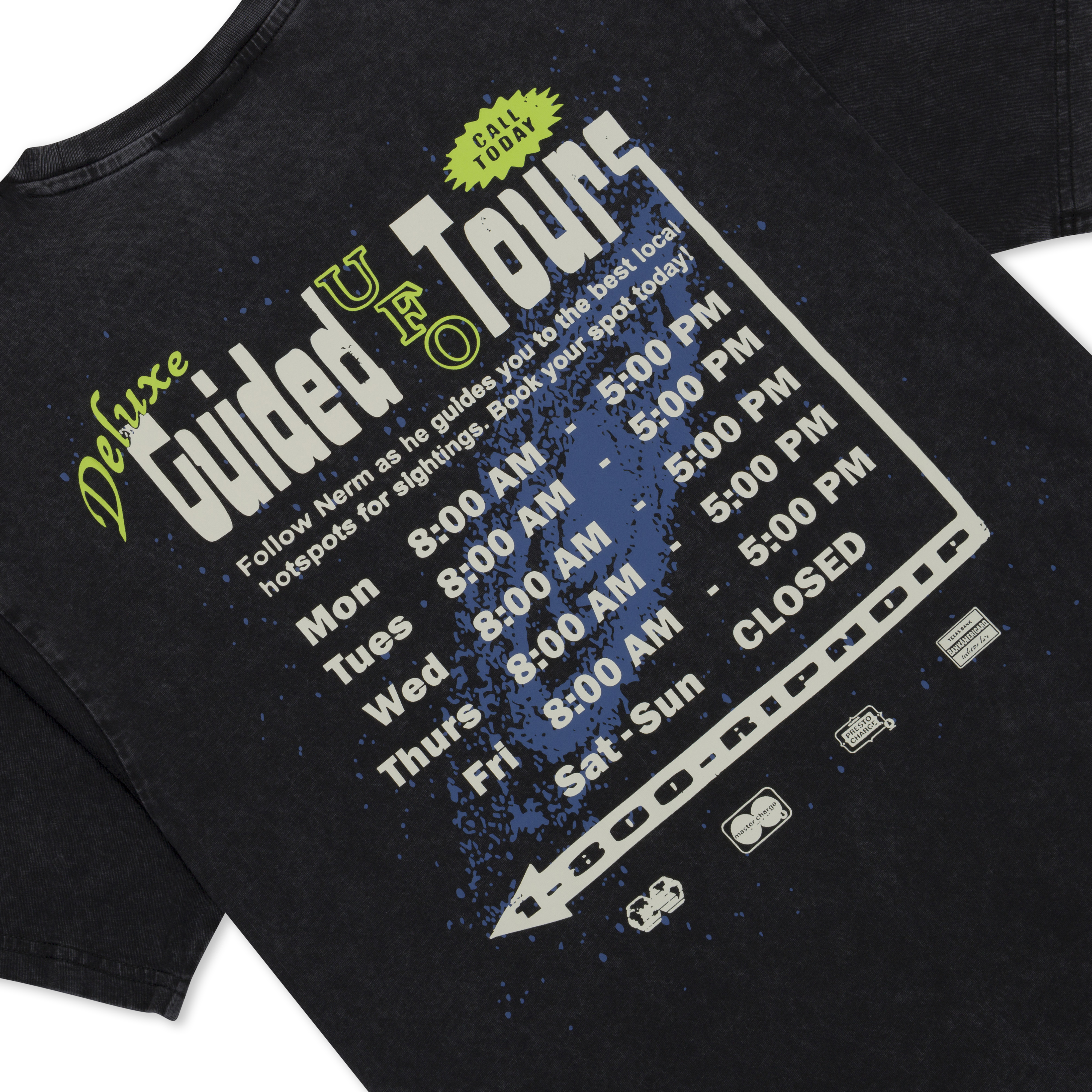 RIPNDIP UFO Tours Tee (Black Vintage Wash)