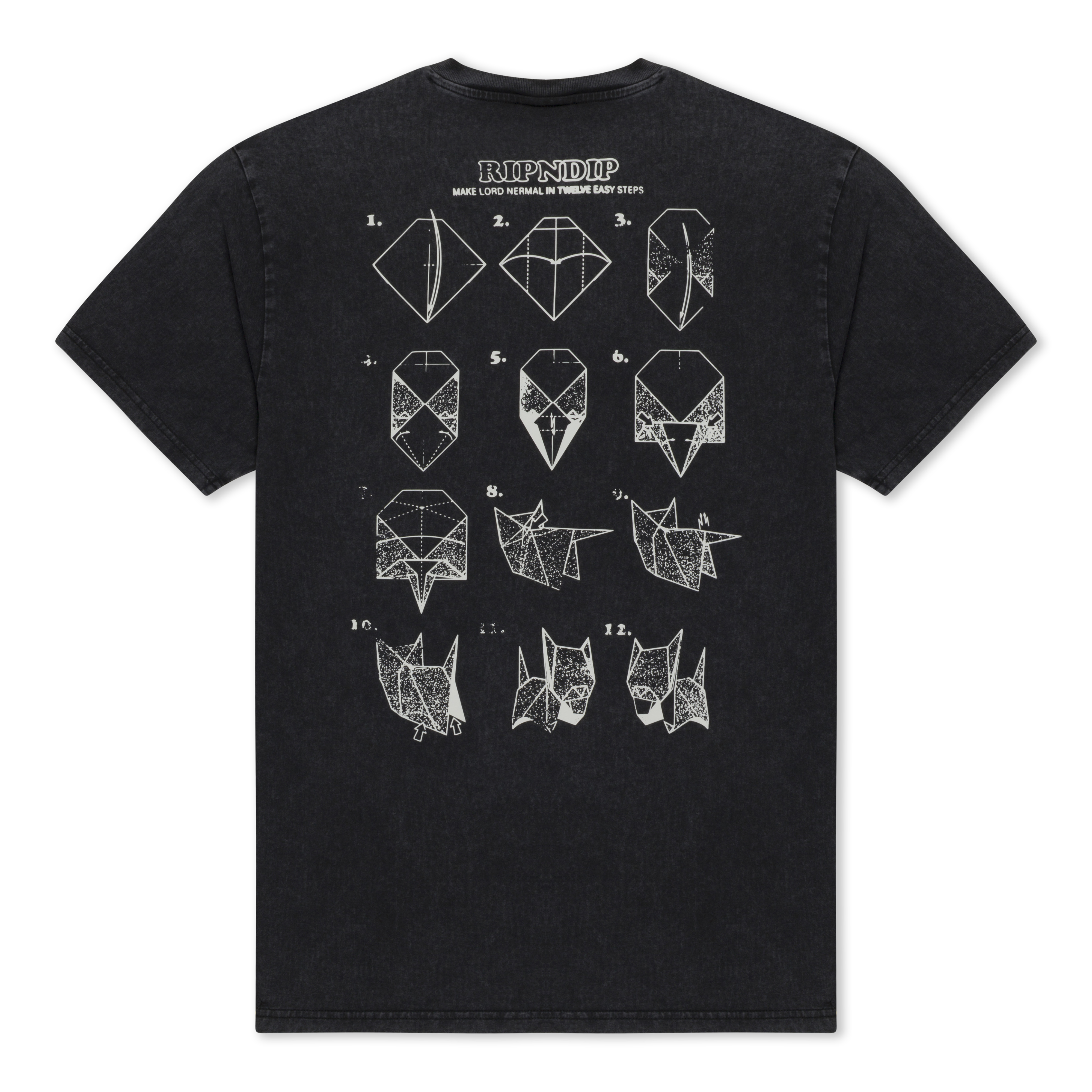 RIPNDIP Origami Tee (Black Vintage Wash)