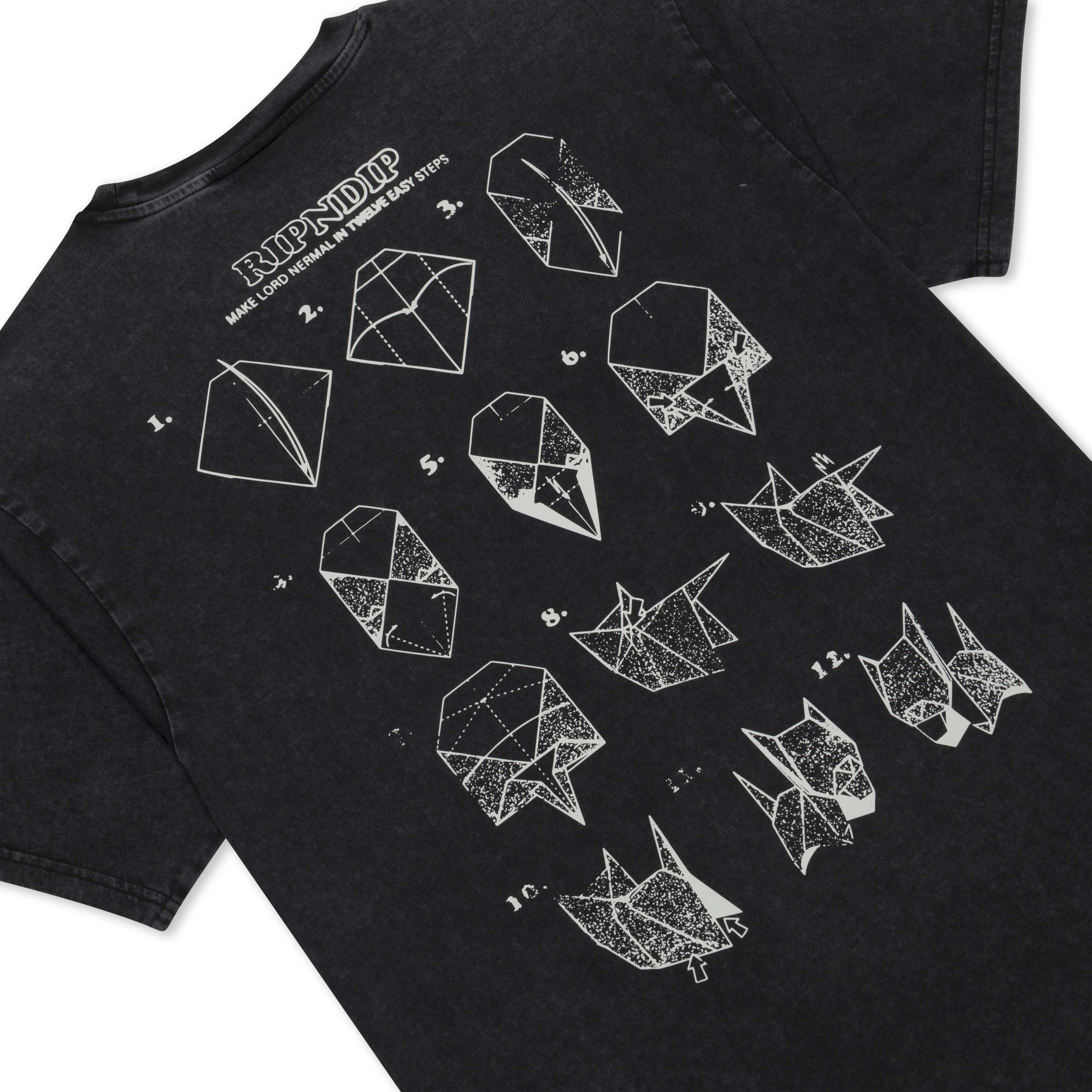 RIPNDIP Origami Tee (Black Vintage Wash)