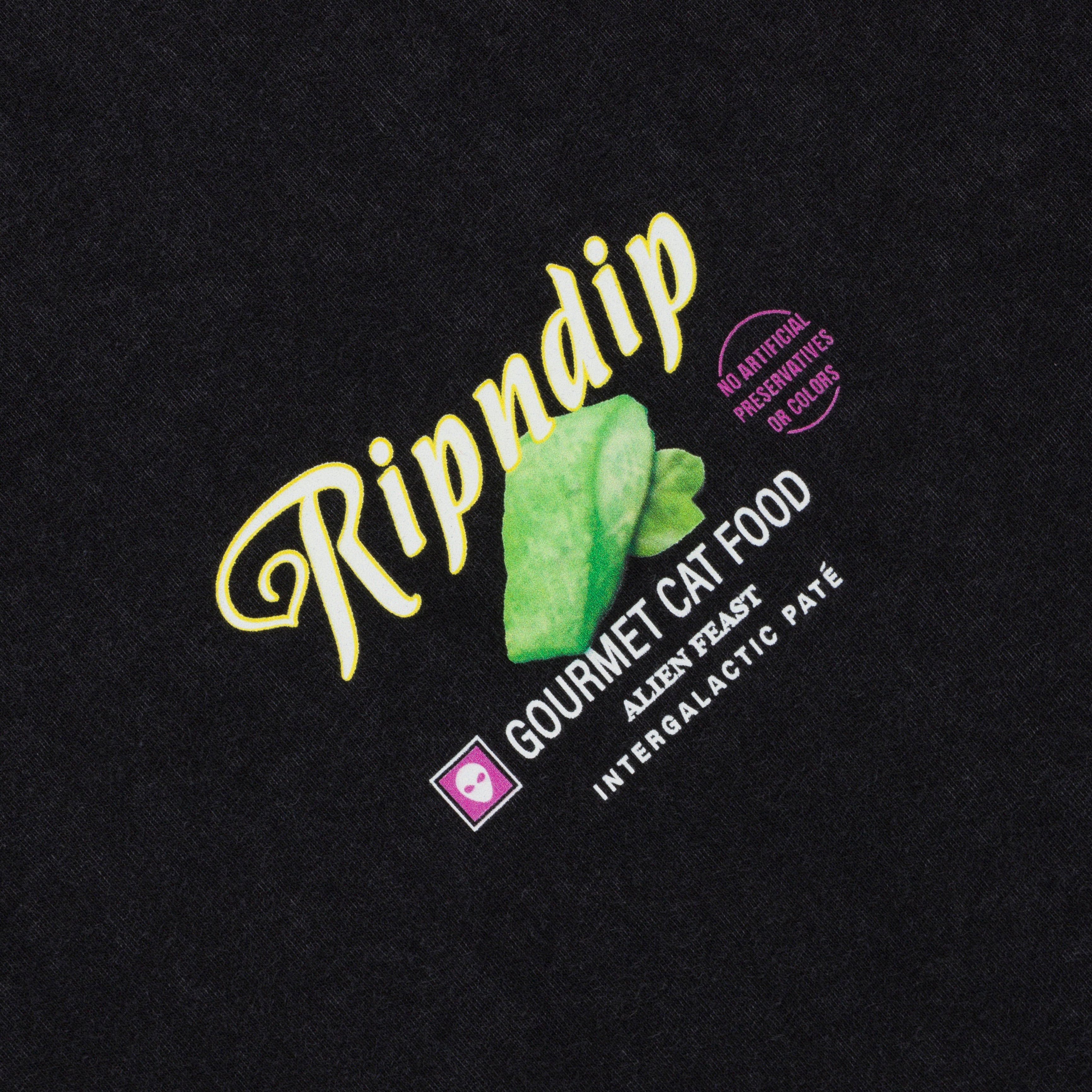 RIPNDIP Gourmet Cat Food Tee (Black Vintage Wash)
