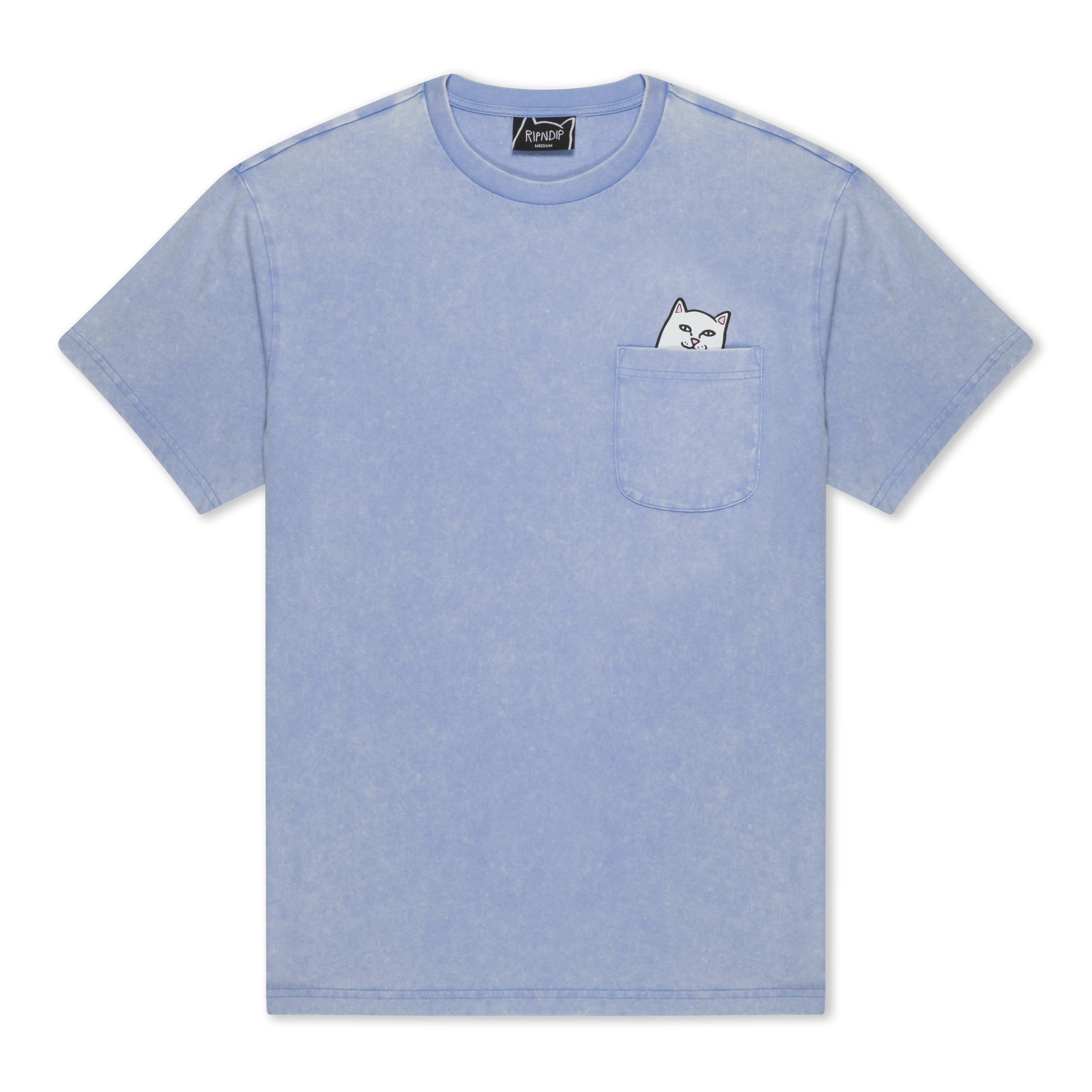 RIPNDIP Lord Nermal Pocket Tee (Power Blue Vintage Wash)