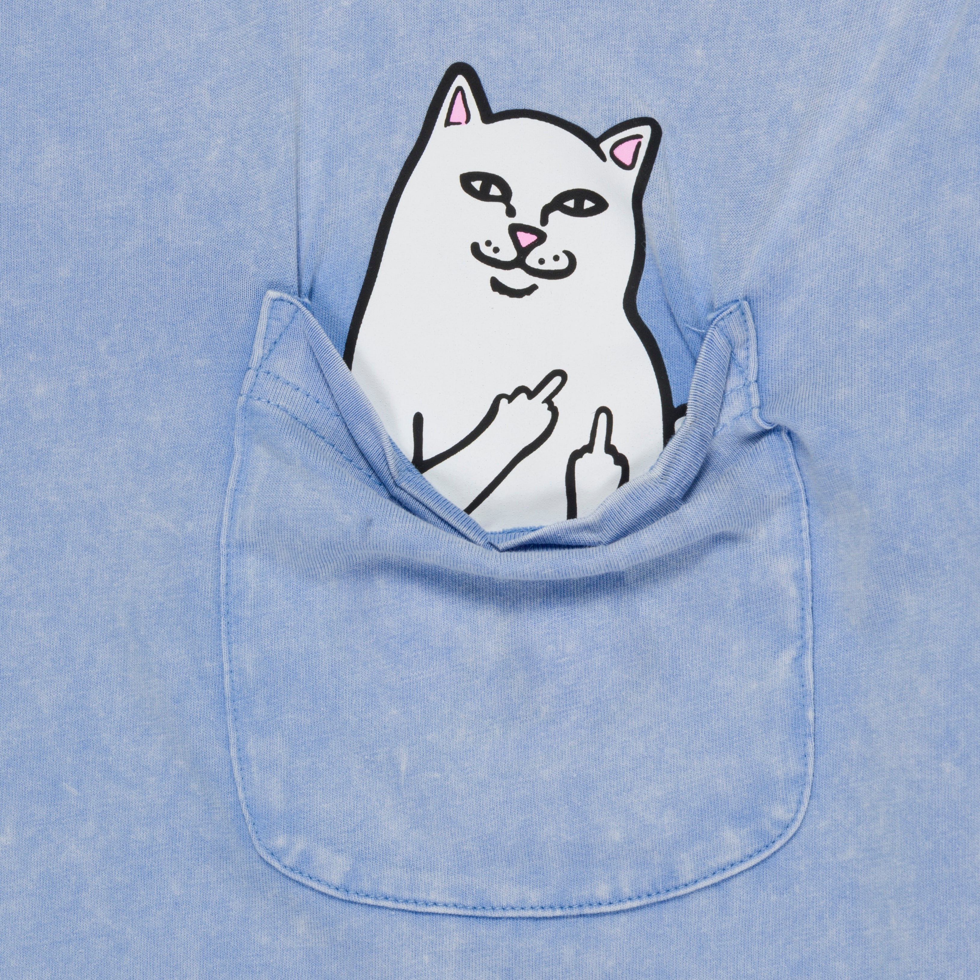 RIPNDIP Lord Nermal Pocket Tee (Power Blue Vintage Wash)
