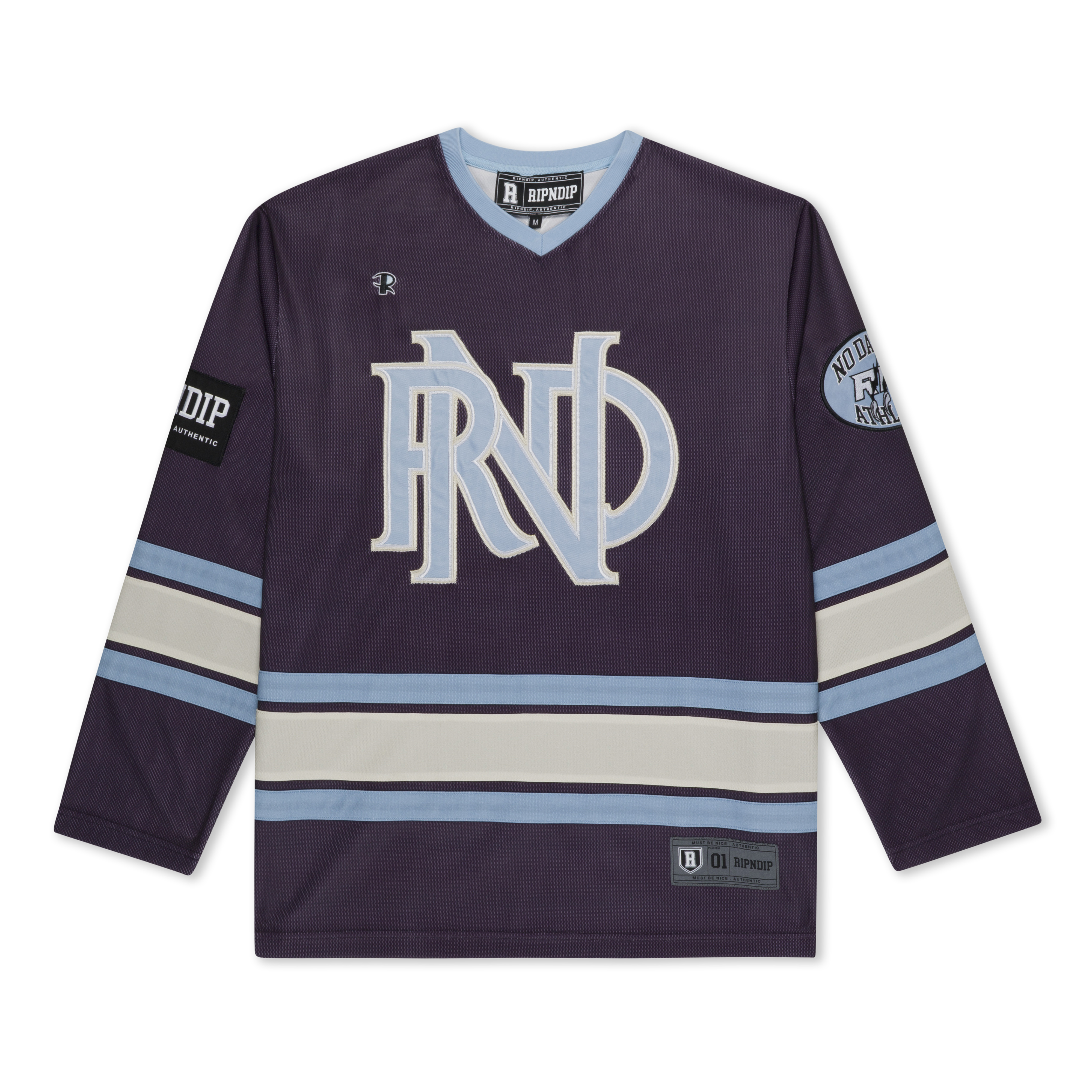 RIPNDIP No Days Off Hockey Jersey  (Plum)