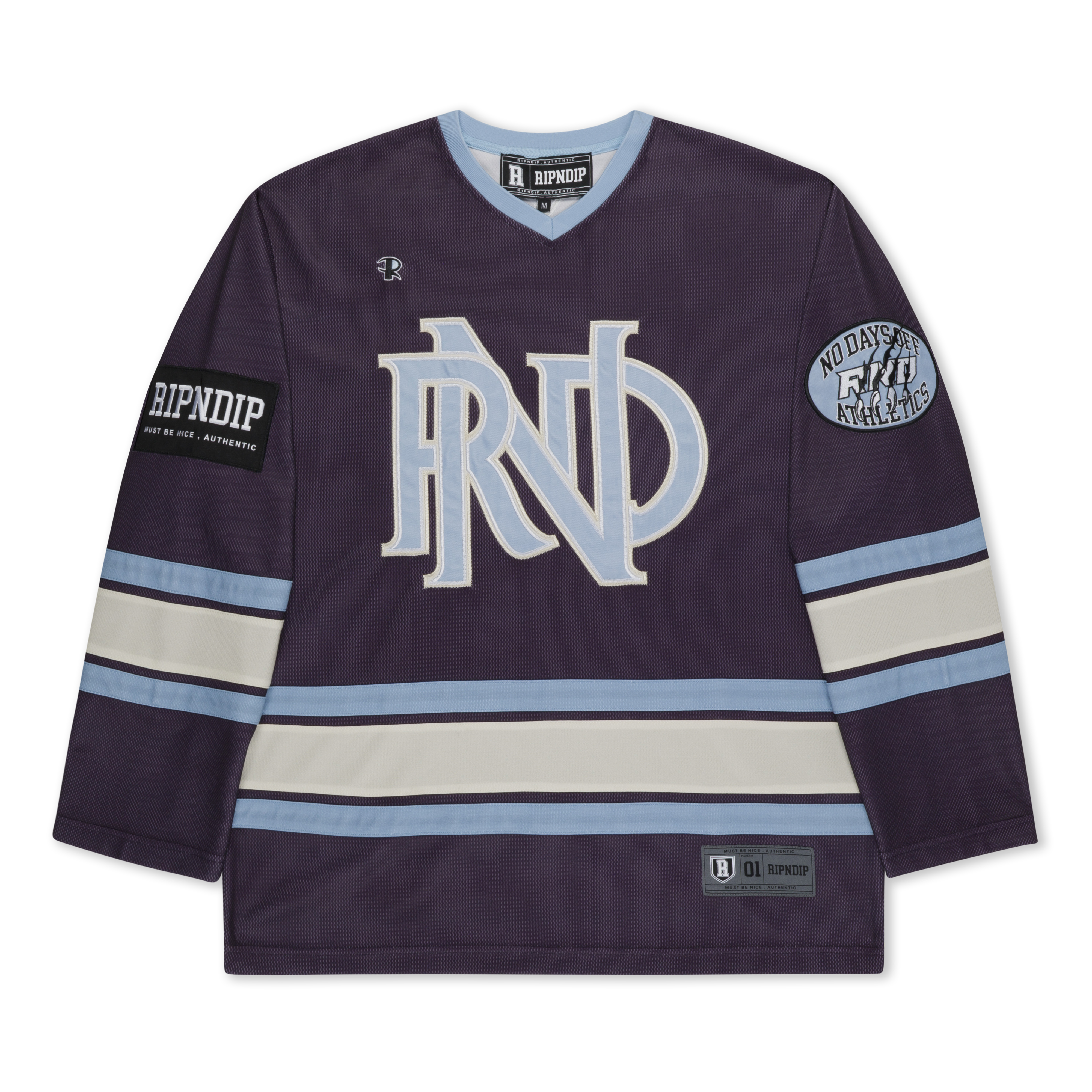 RIPNDIP No Days Off Hockey Jersey  (Plum)