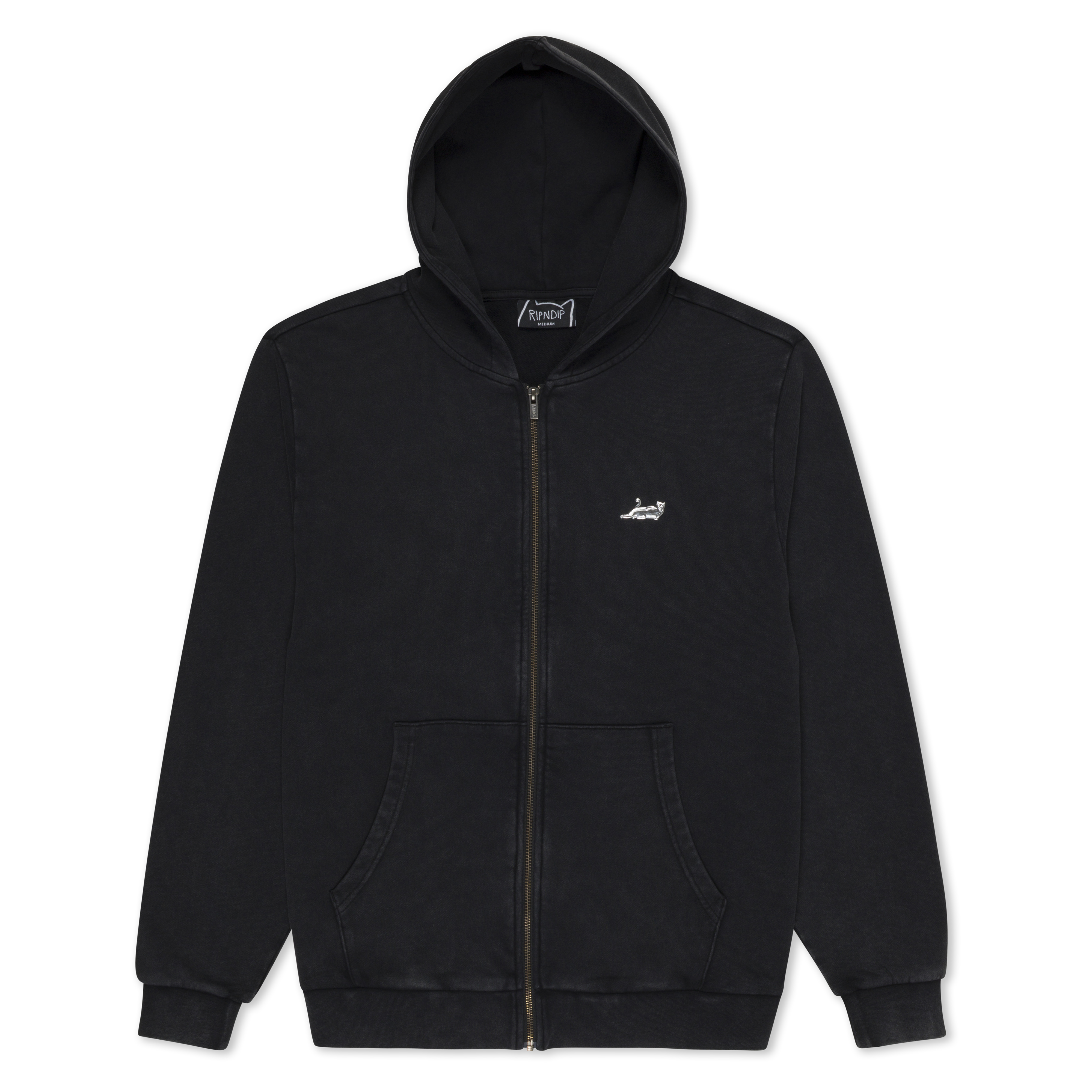 RIPNDIP Castanza Zip Up Hoodie (Black Vintage Wash)