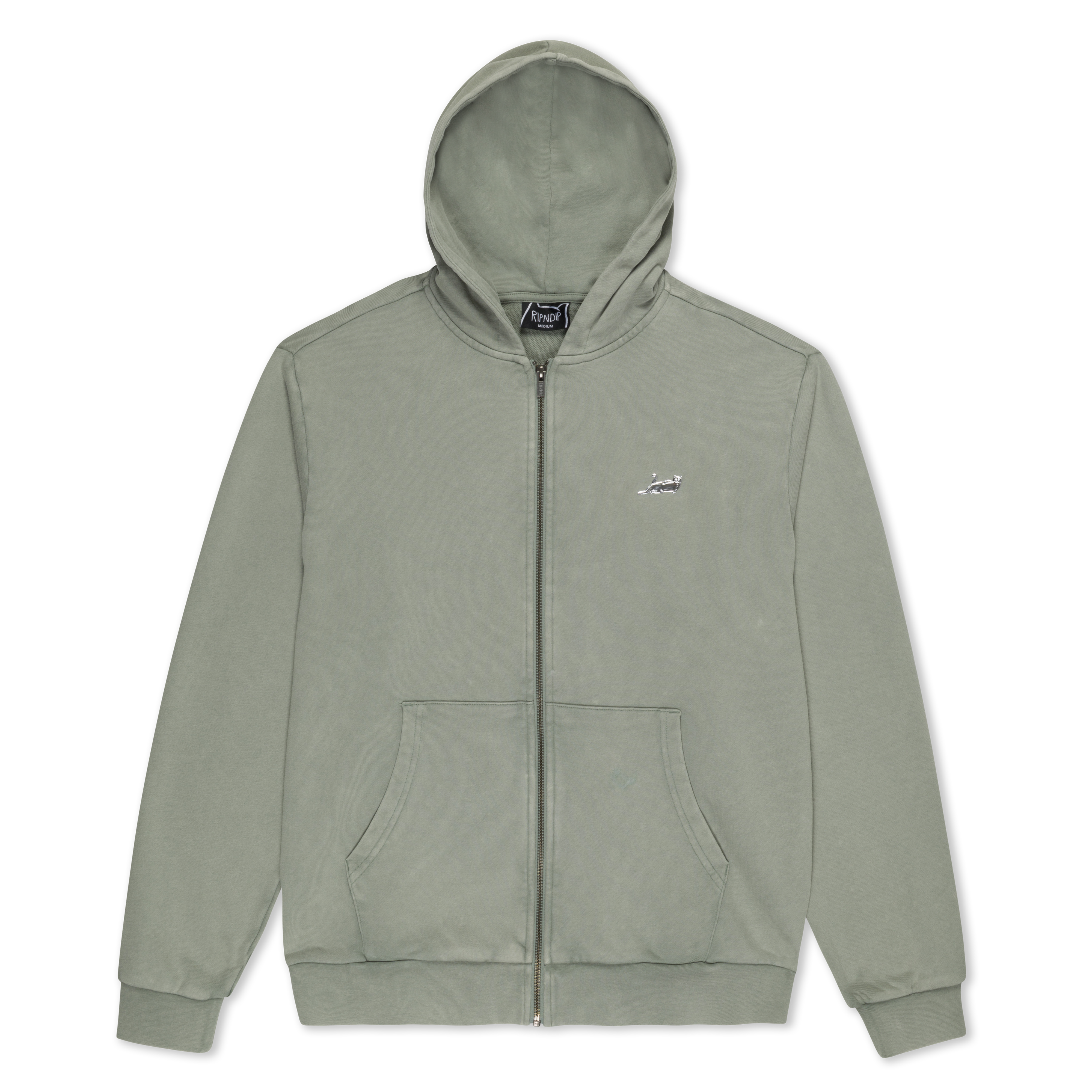 RIPNDIP Castanza Zip Up Hoodie (Sage Vintage Wash)
