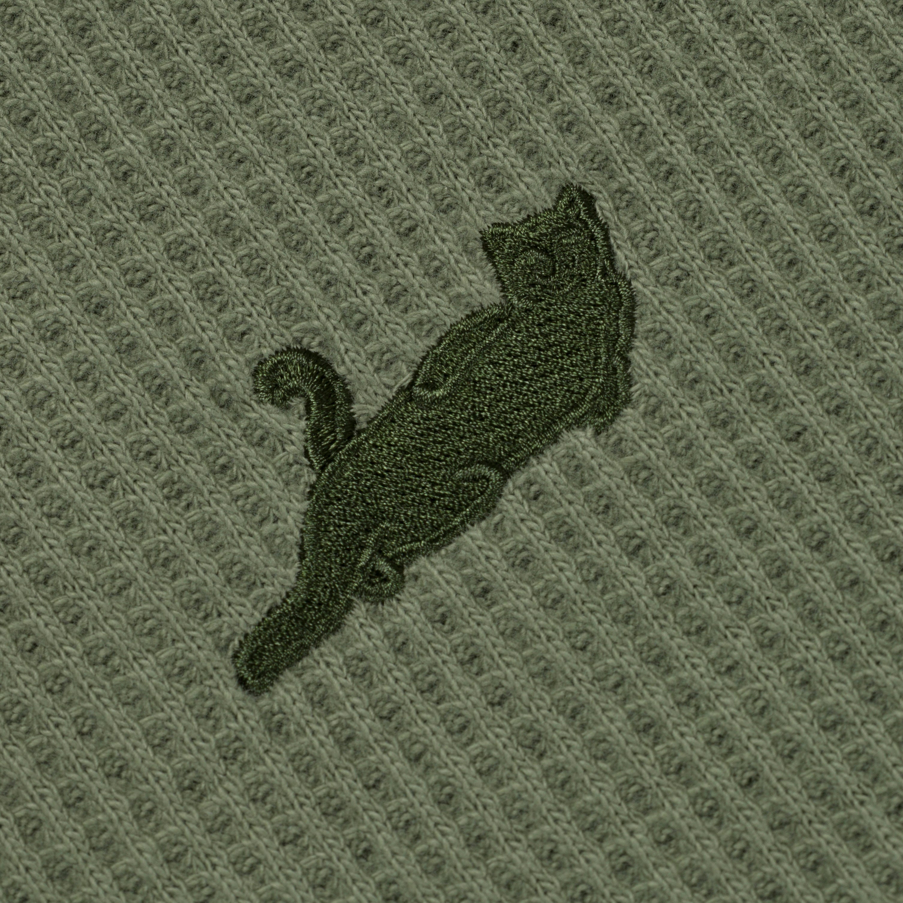 RIPNDIP Castanza Waffle Knit Zip Up Hoodie (Olive)