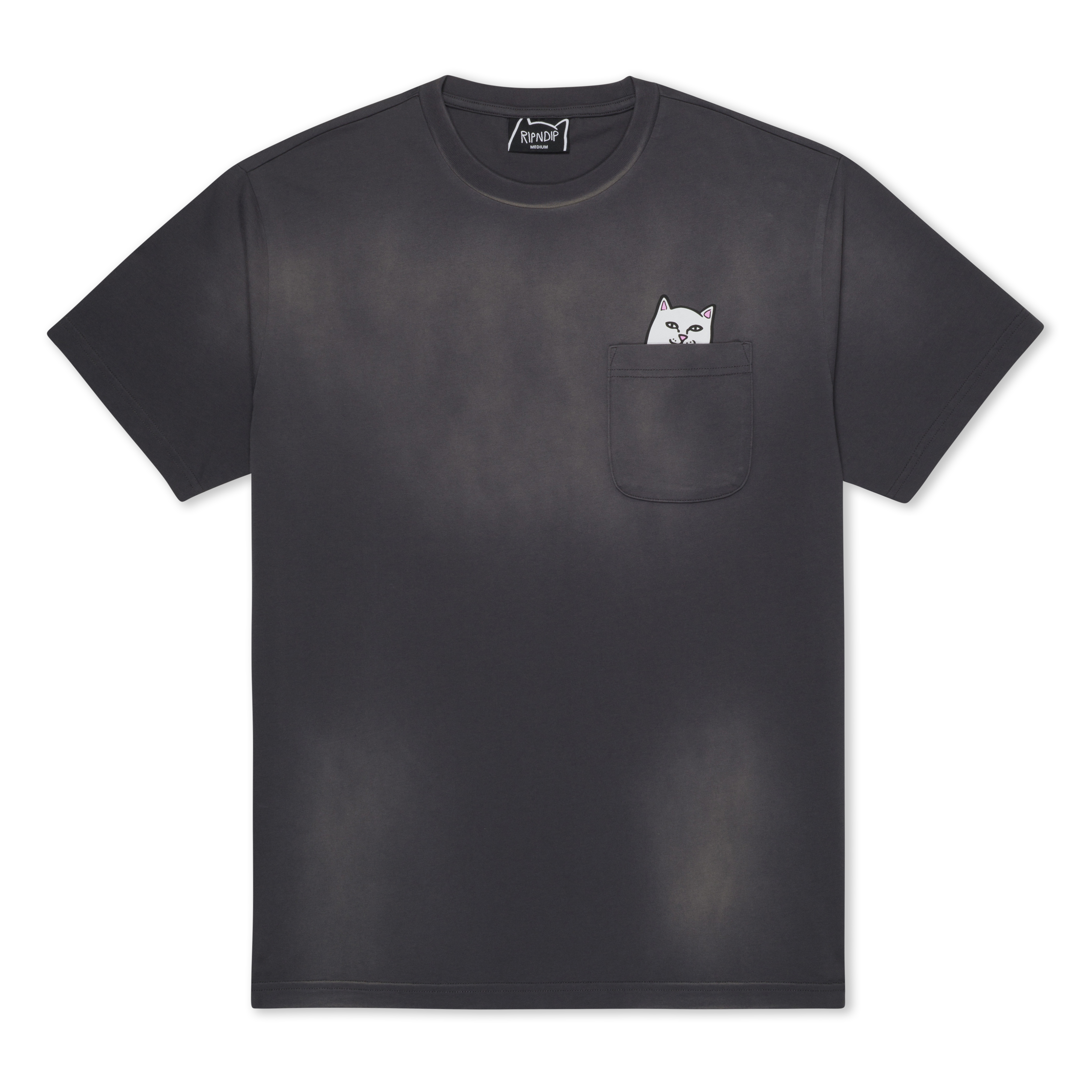 RIPNDIP Lord Nermal Pocket Tee (Charcoal Vintage Wash)