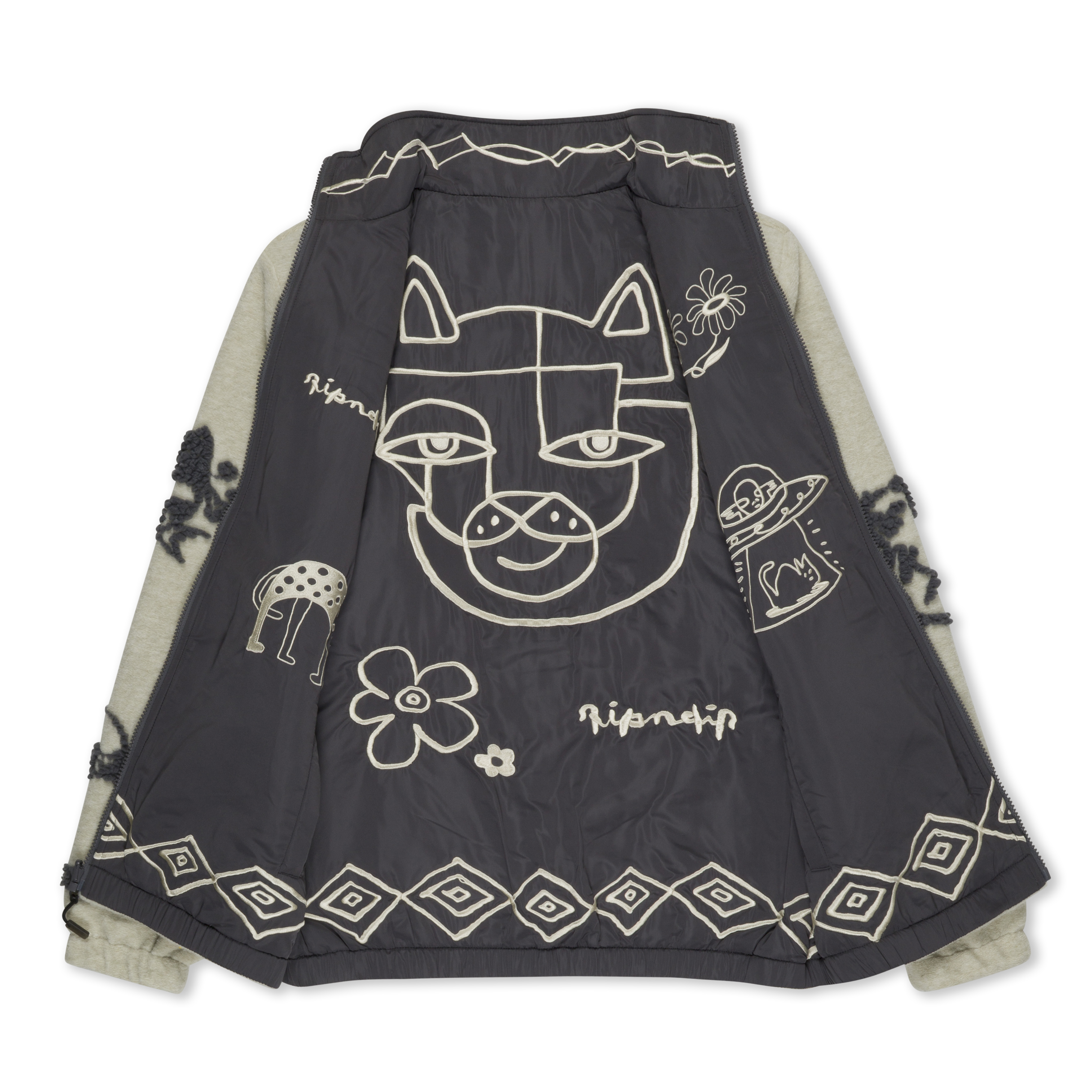 RIPNDIP Blonded Reversible Jacket (Sand / Charcoal)