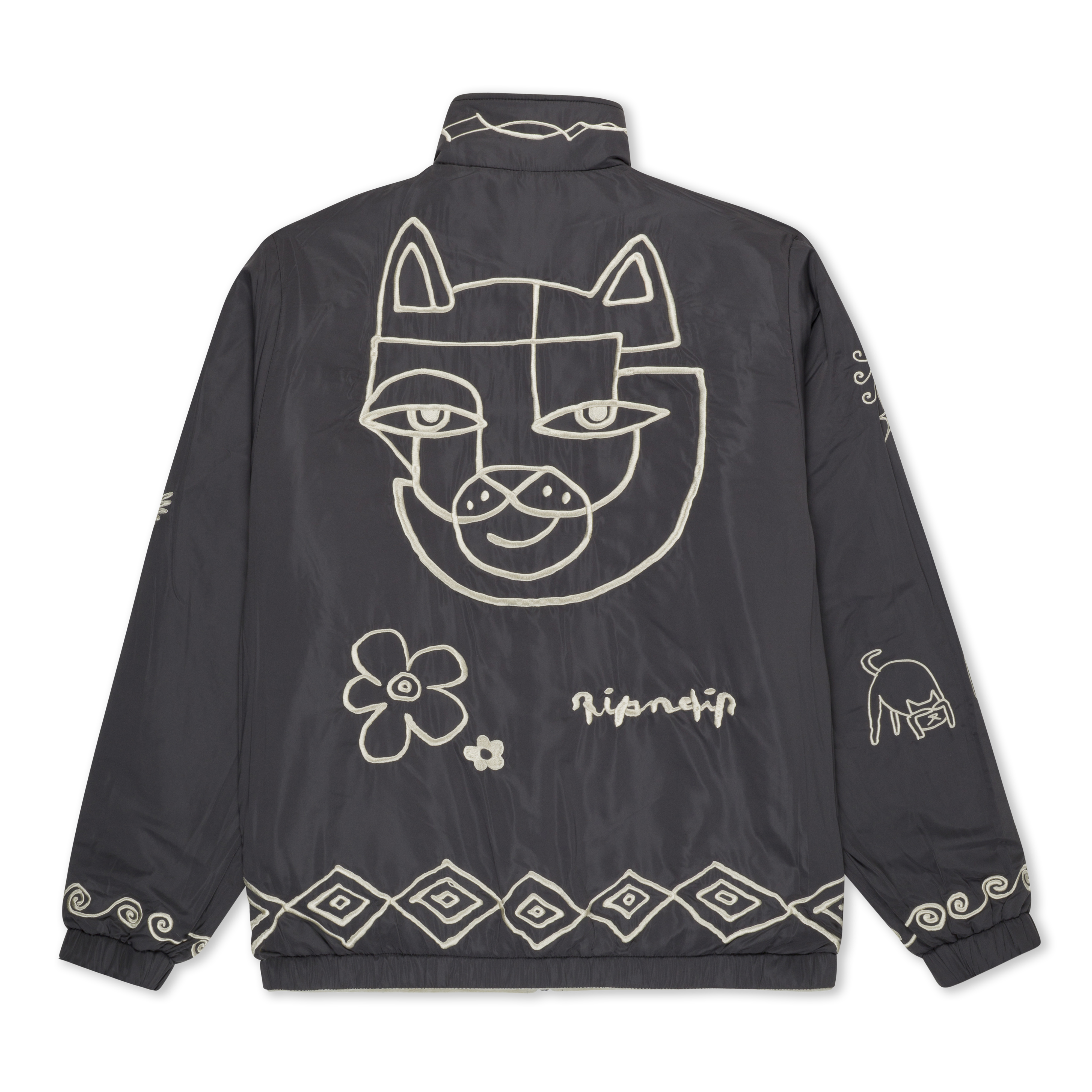 Blonded Reversible Jacket (Sand / Charcoal) – RIPNDIP Blonded Reversible Jacket (Sand / Charcoal) – RIPNDIP