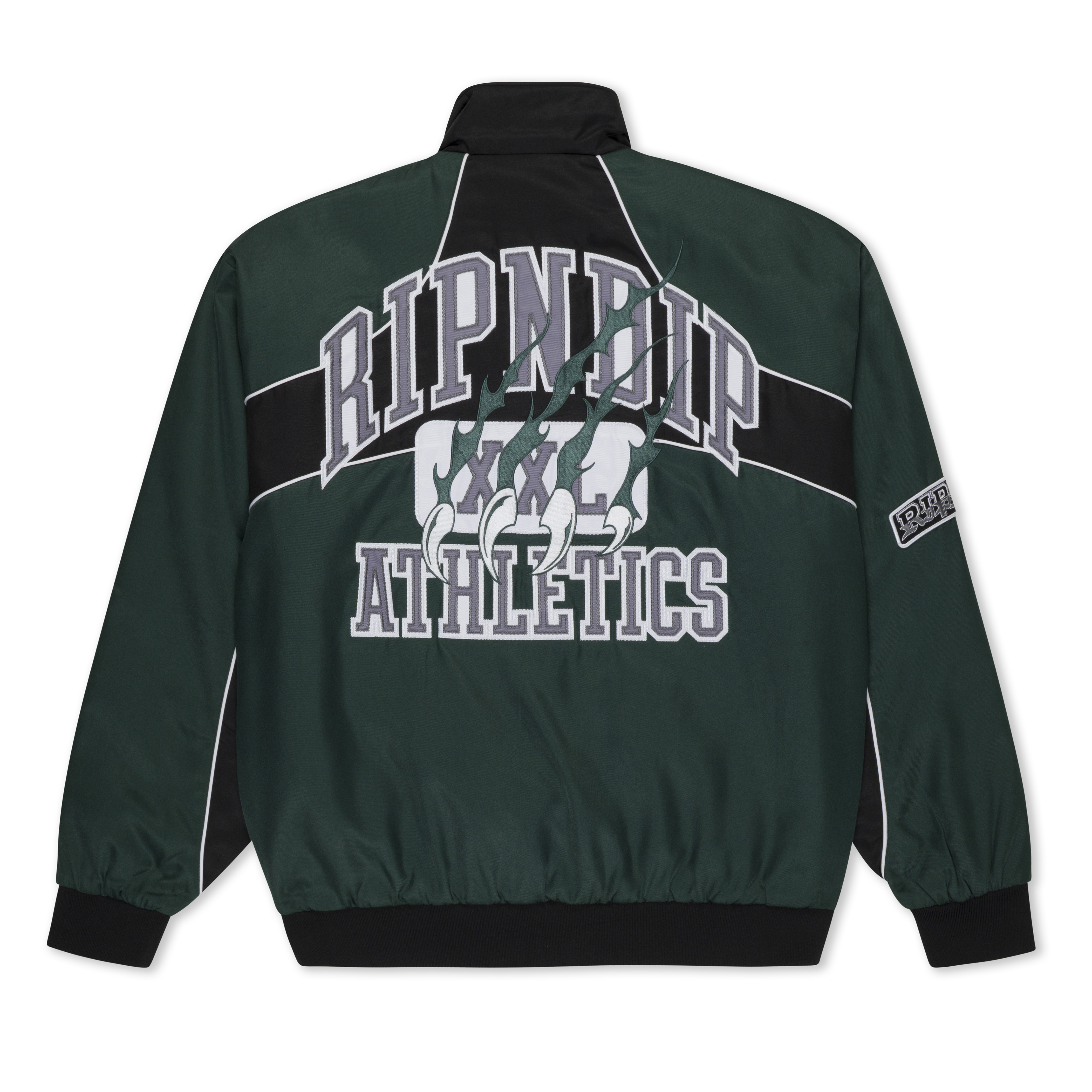 RIPNDIP Athletics Race Jacket (Hunter Green / Black) RIPNDIP Athletics Race Jacket (Hunter Green / Black)