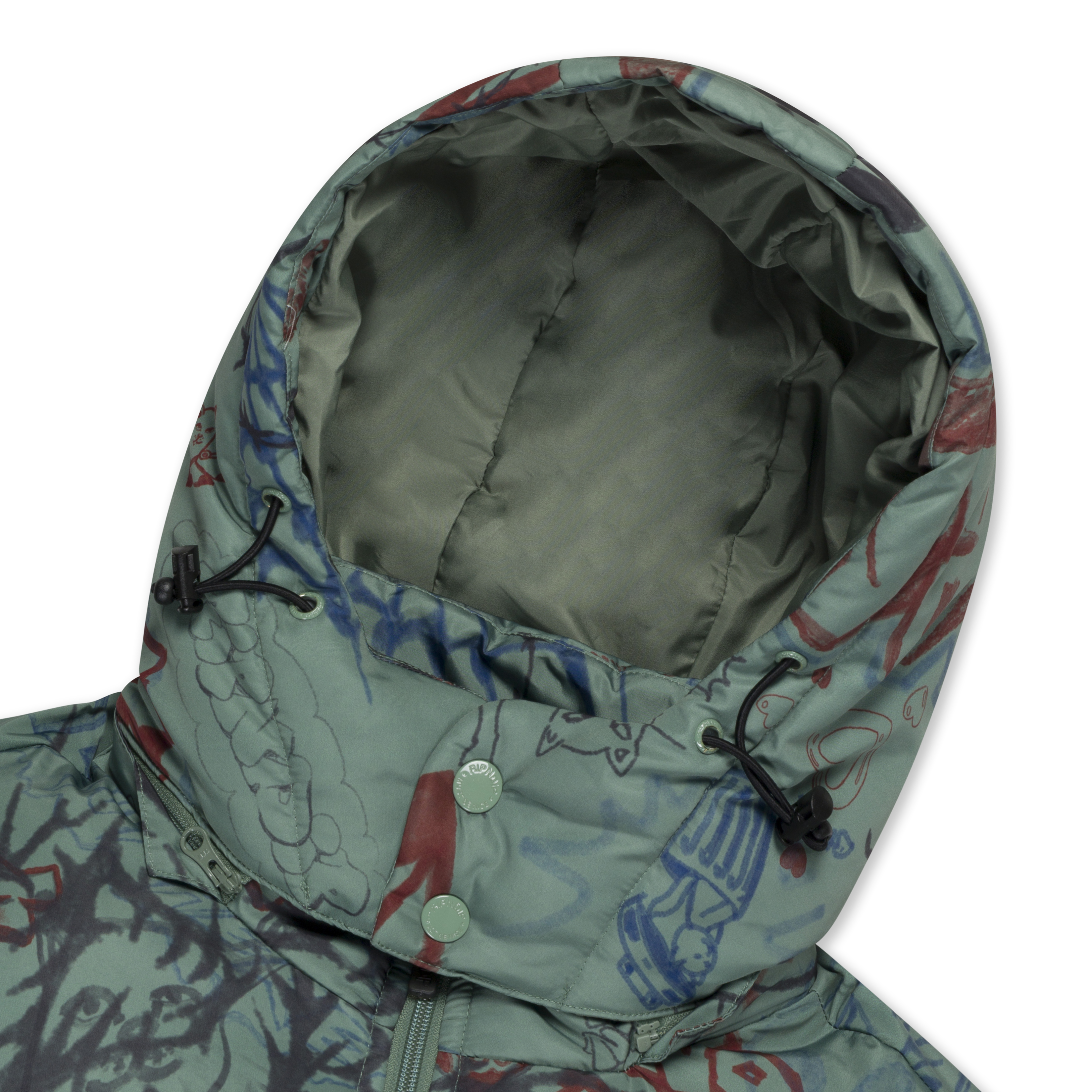 RIPNDIP Marker Puffer Jacket (Olive)