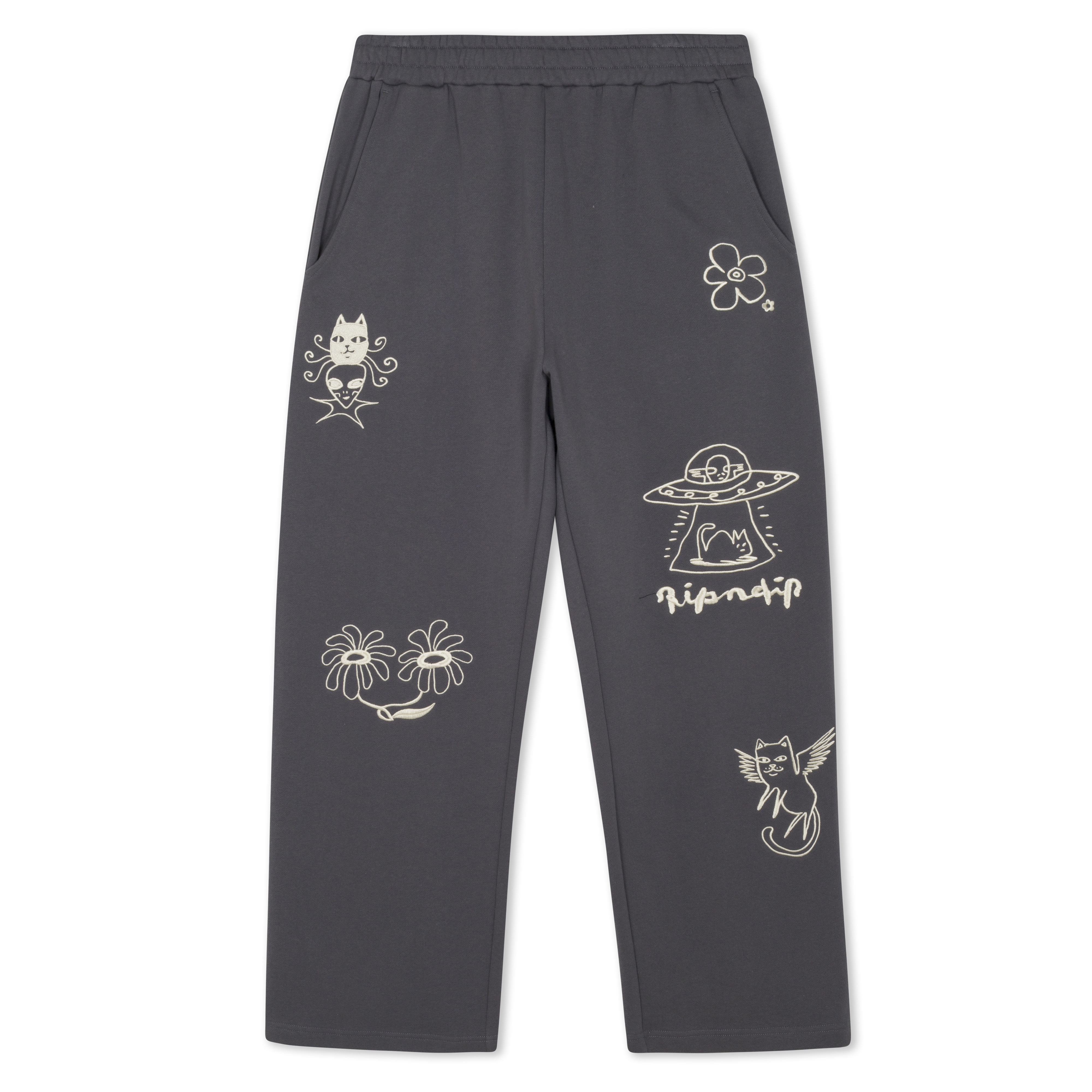 RIPNDIP Blonded Straight Leg Sweatpants (Charcoal)