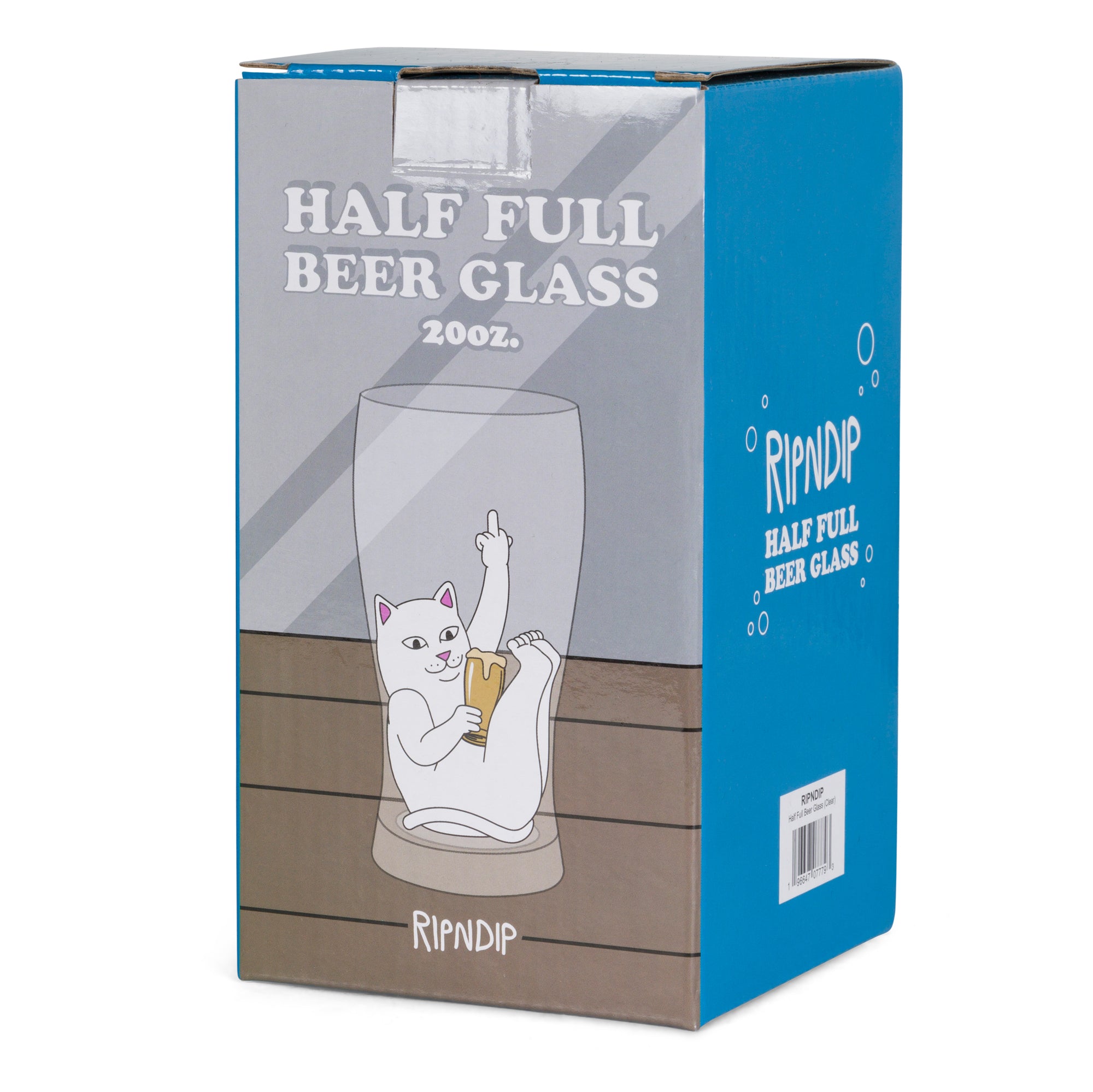 RIPNDIP Half Full Beer Glass (Clear)