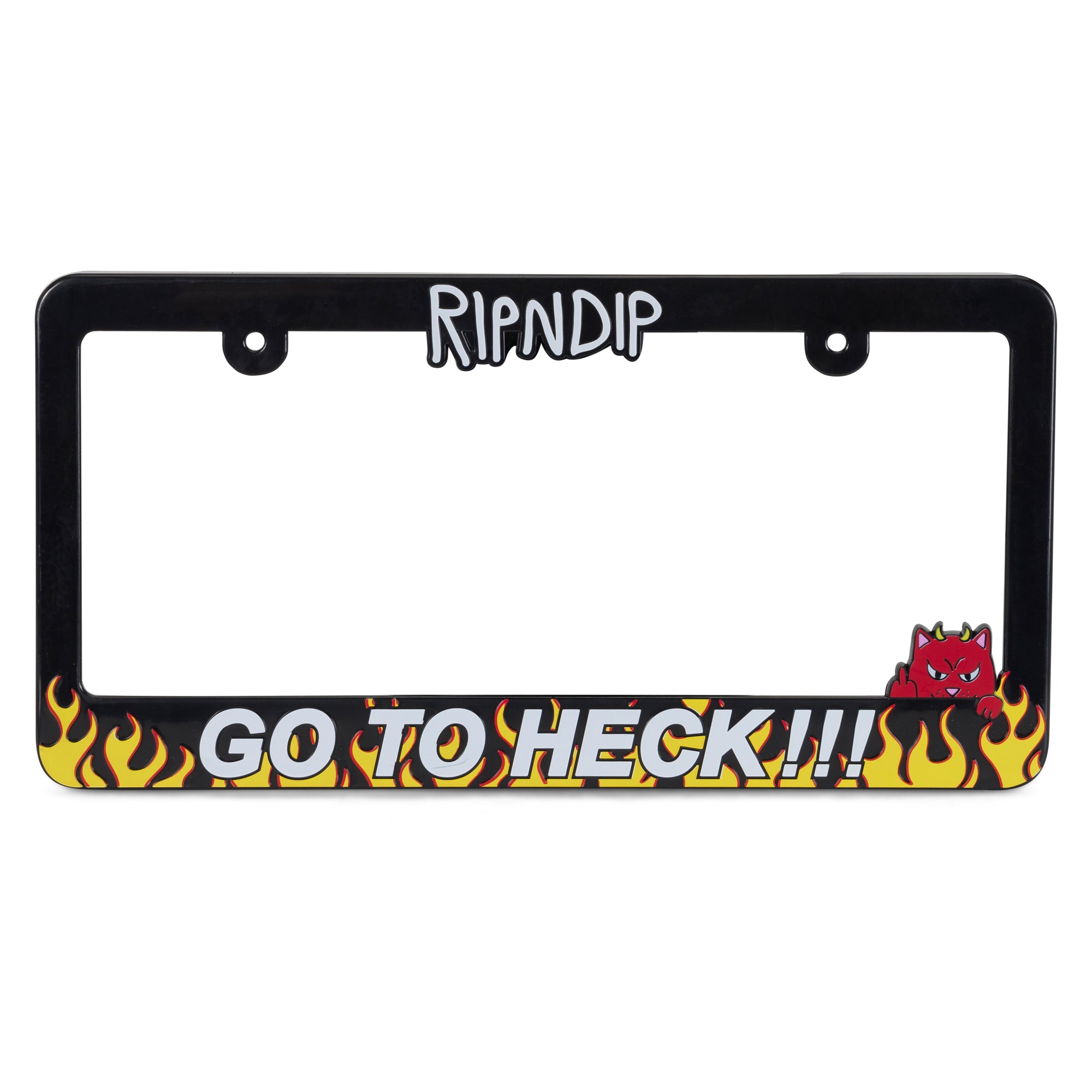 RIPNDIP Go To Heck License Plate (Black)