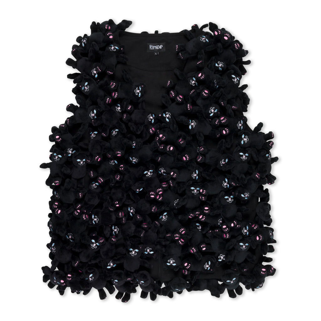 Jermie Plush Vest (Black) – RIPNDIP