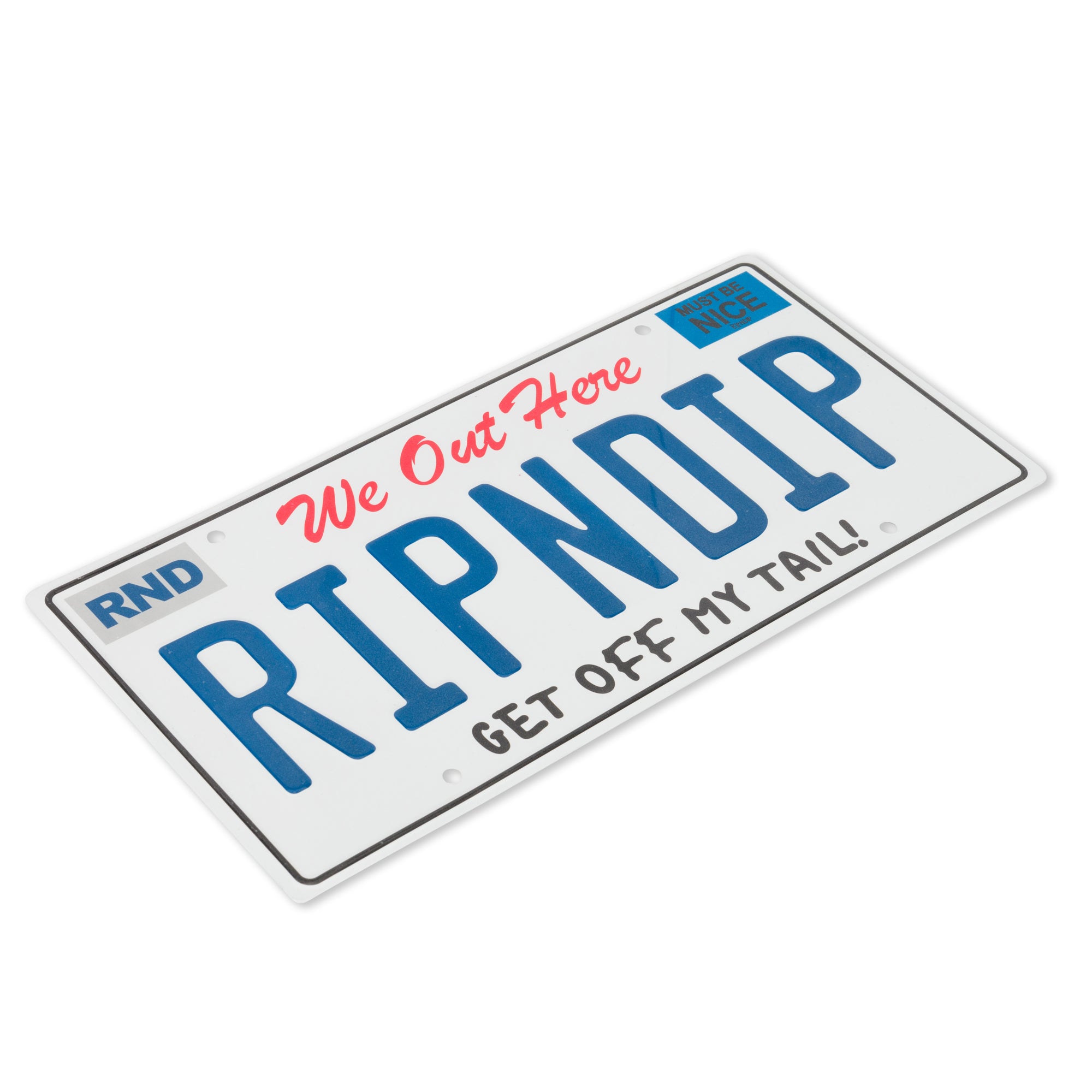 RIPNDIP Ripndip License Plate (White)