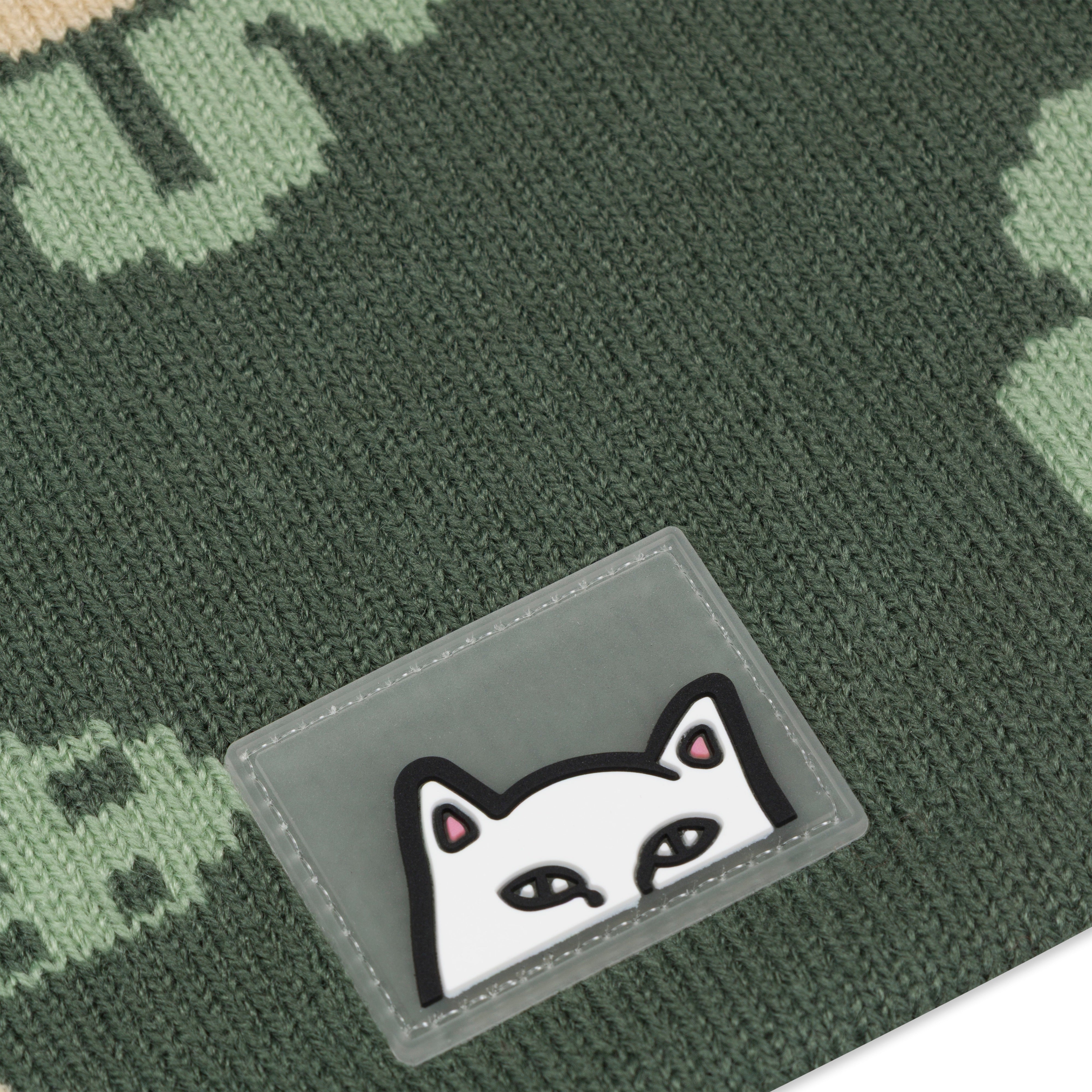 RIPNDIP Out Of This World Skull Beanie (Sage Green)