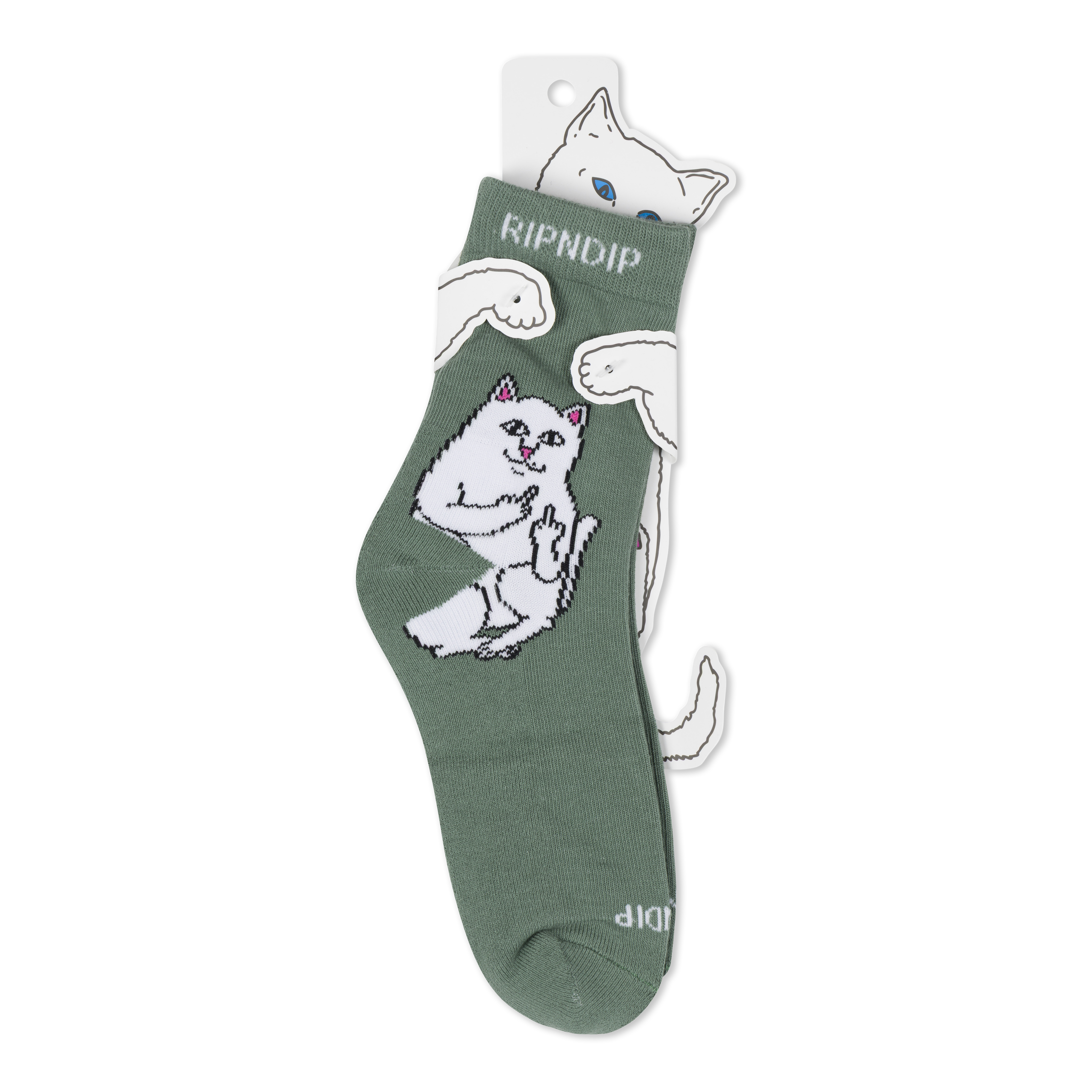 RIPNDIP Lord Nermal Mid Socks (Pine Green)