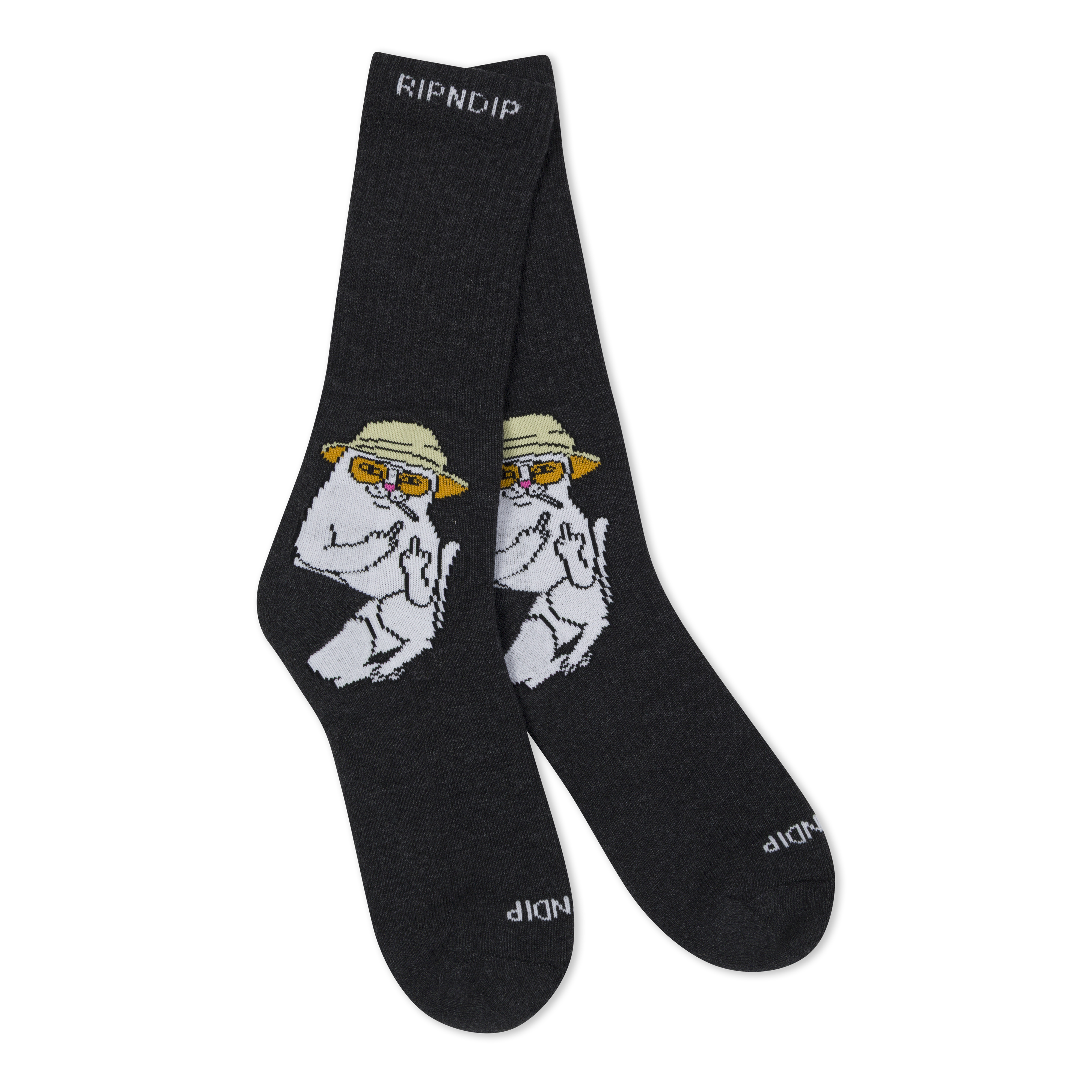RIPNDIP Nermal S Thompson Socks (Black Heather)