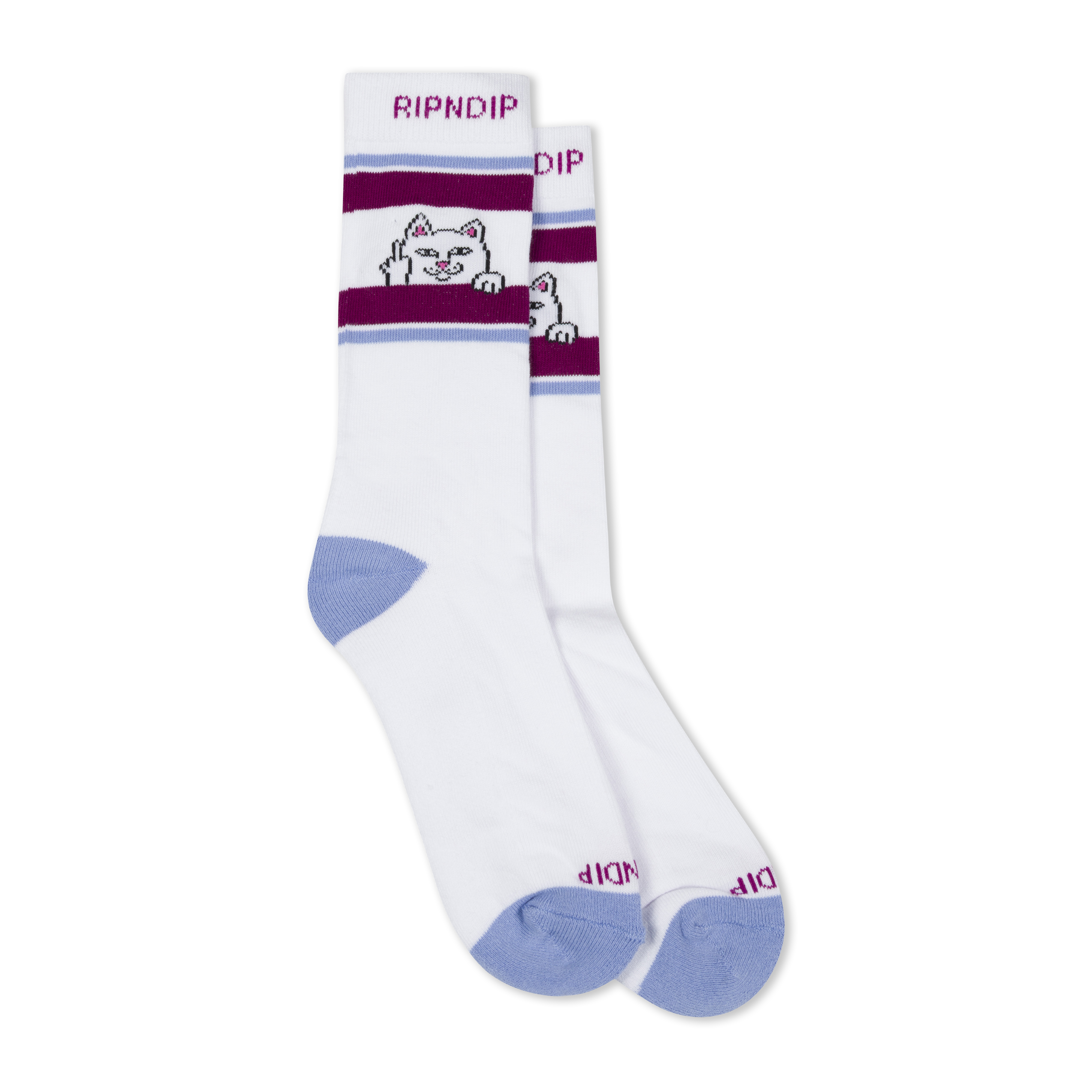 RIPNDIP Peeking Nermal Socks (Plum / Blue)
