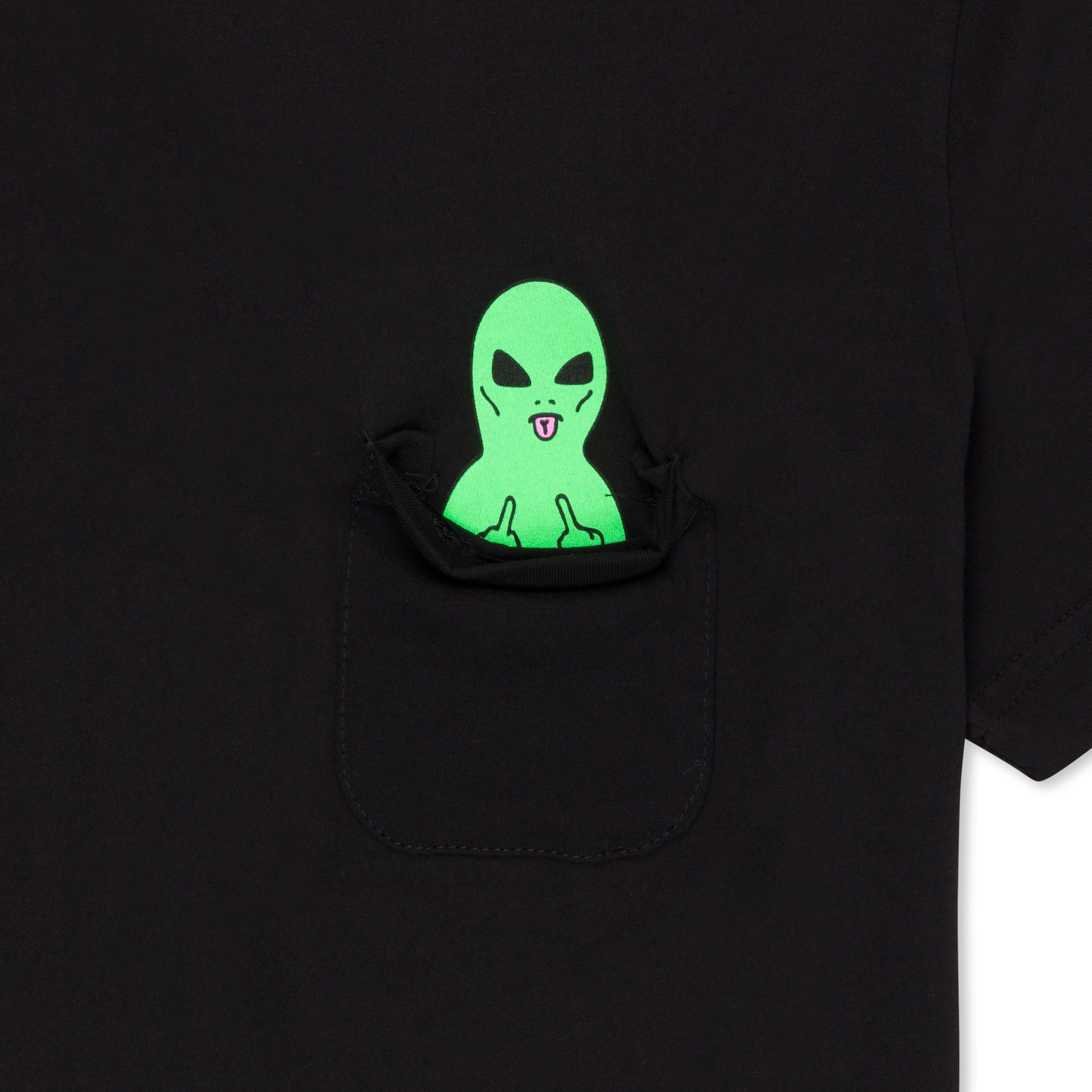 RIPNDIP Lord Alien Cropped Pocket Tee (Black)