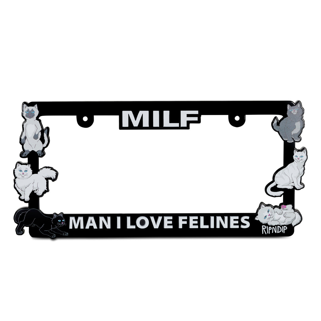 Man I Love Felines License Plate Holder (Black) – RIPNDIP