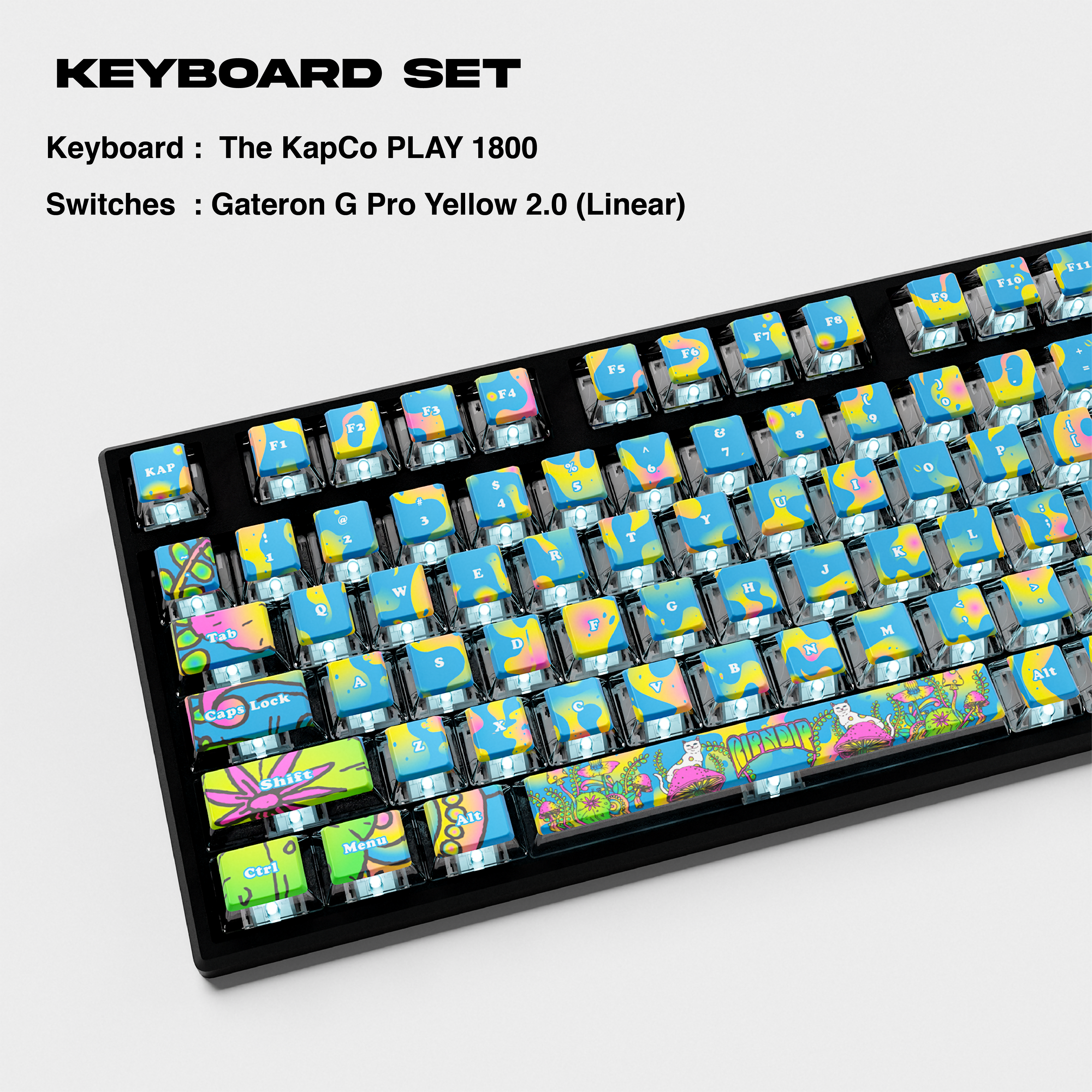 Psychedelic Keyboard Set (Asst) – RIPNDIP