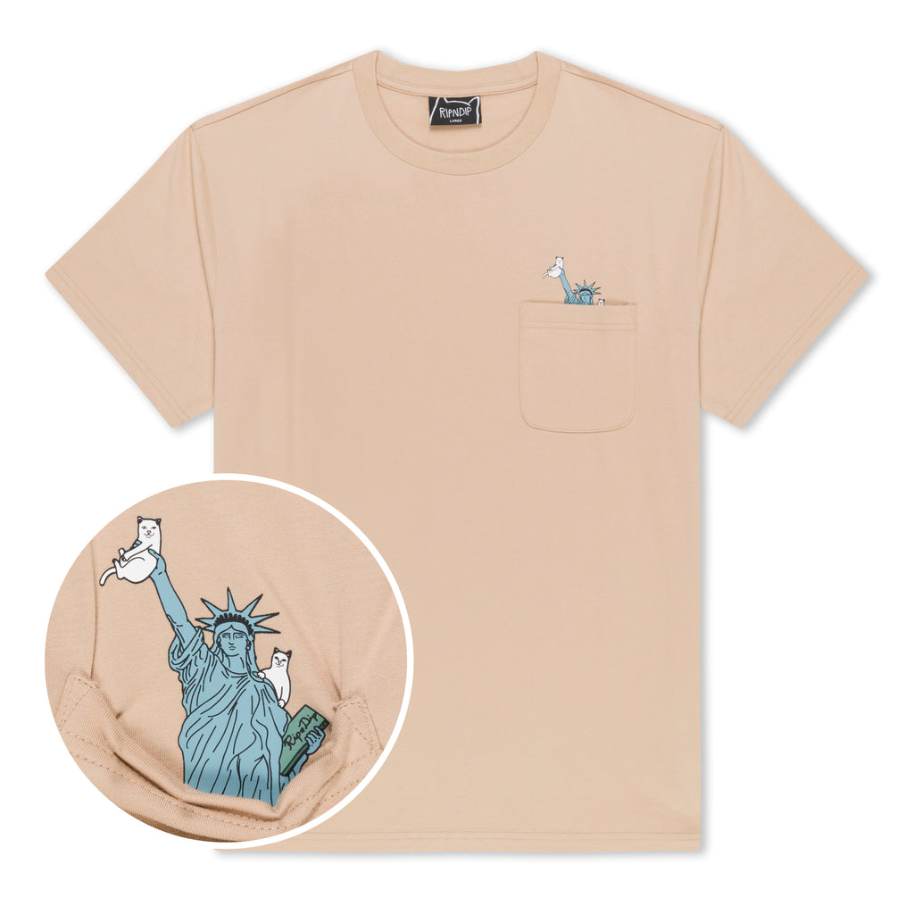 RIPNDIP Liberty ポケット Tシャツ 半袖 Almond 送料込み Liberty Pocket Tee (Almond) – RIPNDIP