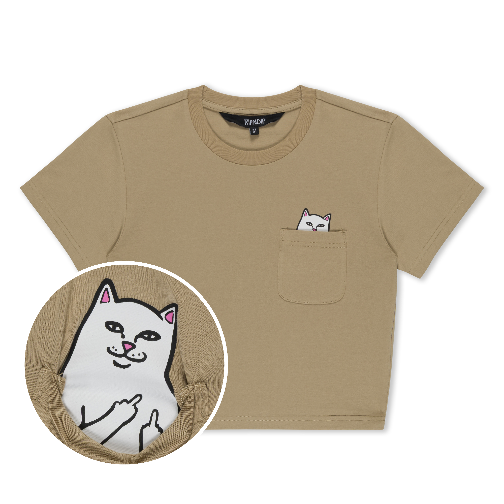 RIPNDIP Lord Nermal Cropped Pocket Tee (Tan)
