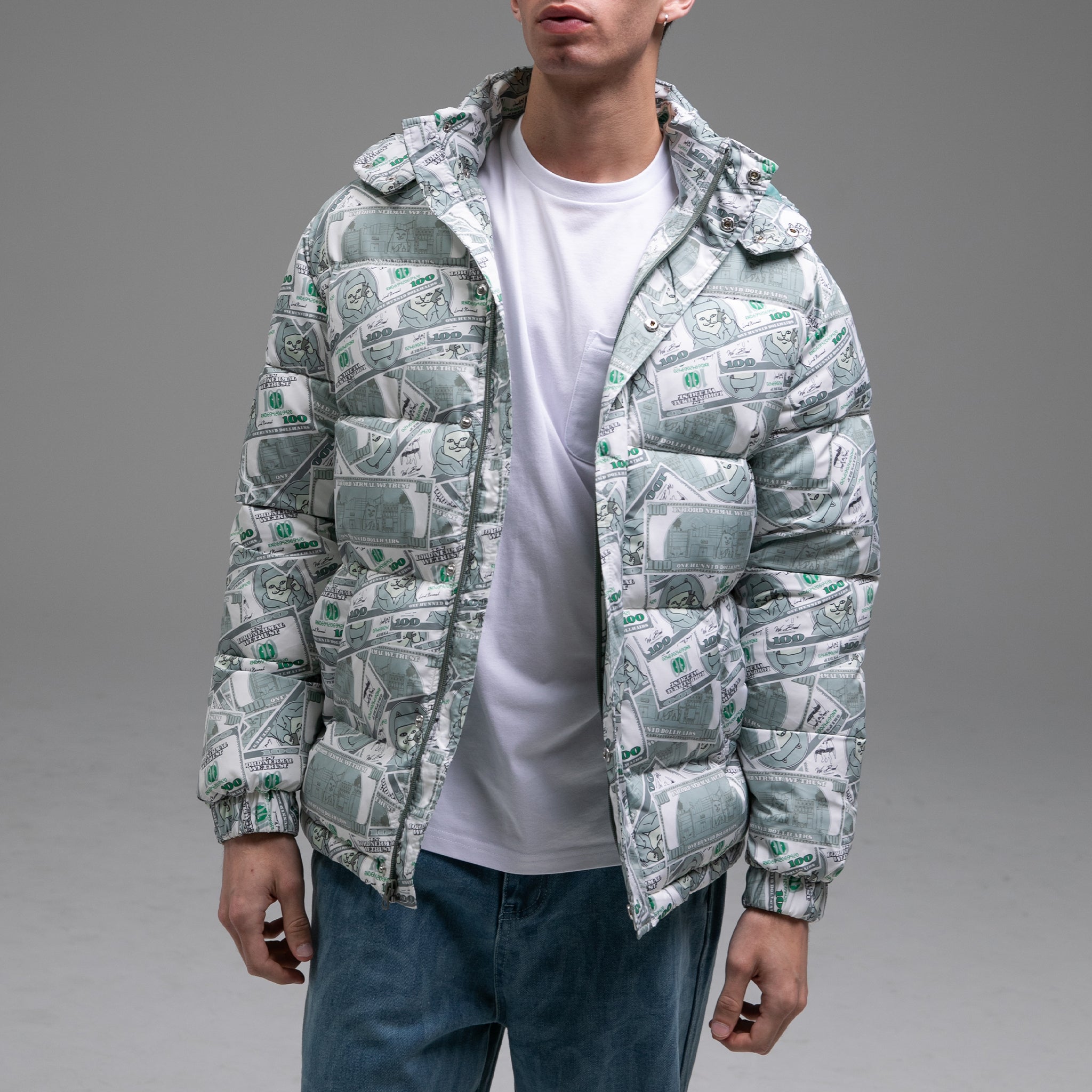 RIPNDIP Moneybag Puffer Jacket (Olive)