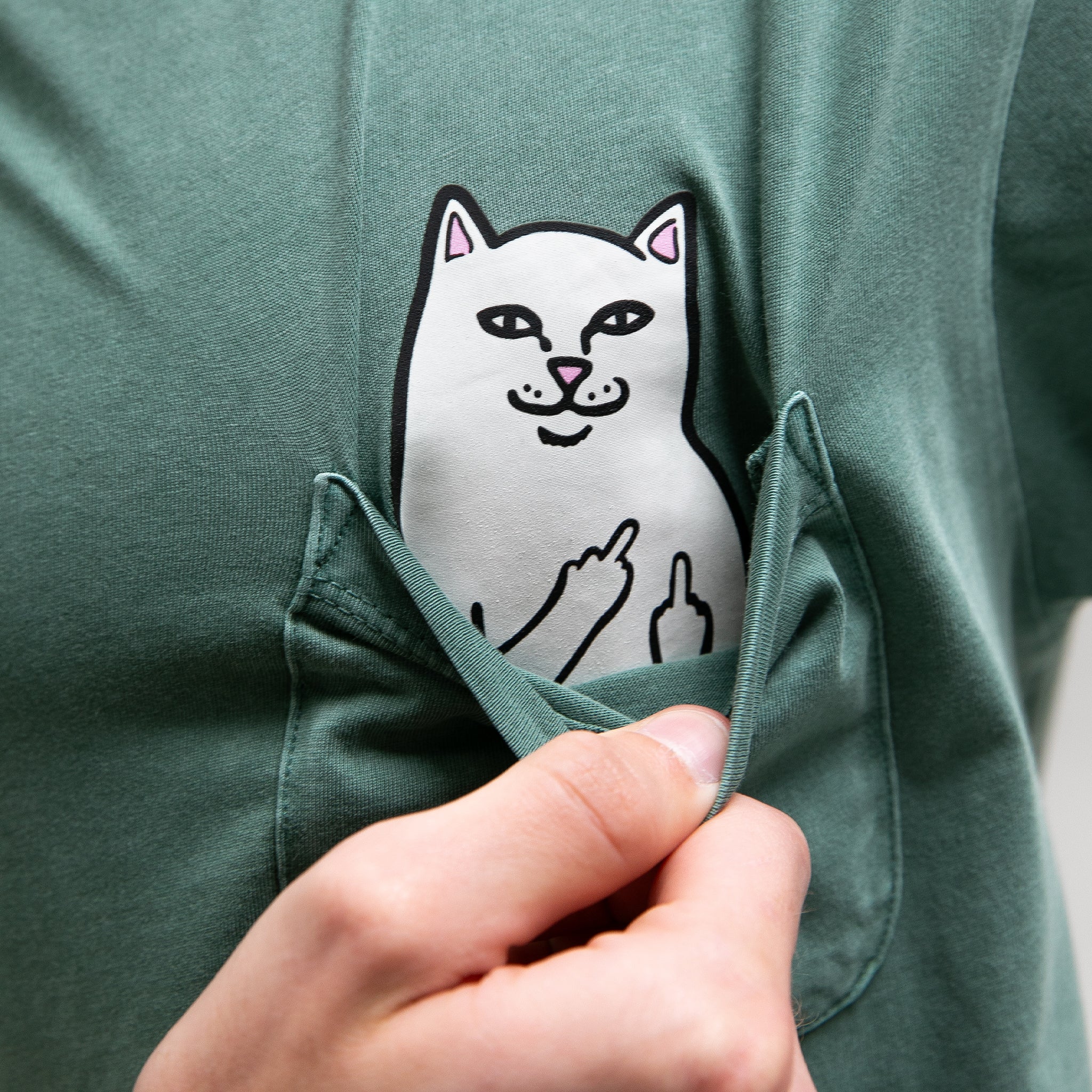 RIPNDIP Lord Nermal Pocket Tee (Olive Mineral)