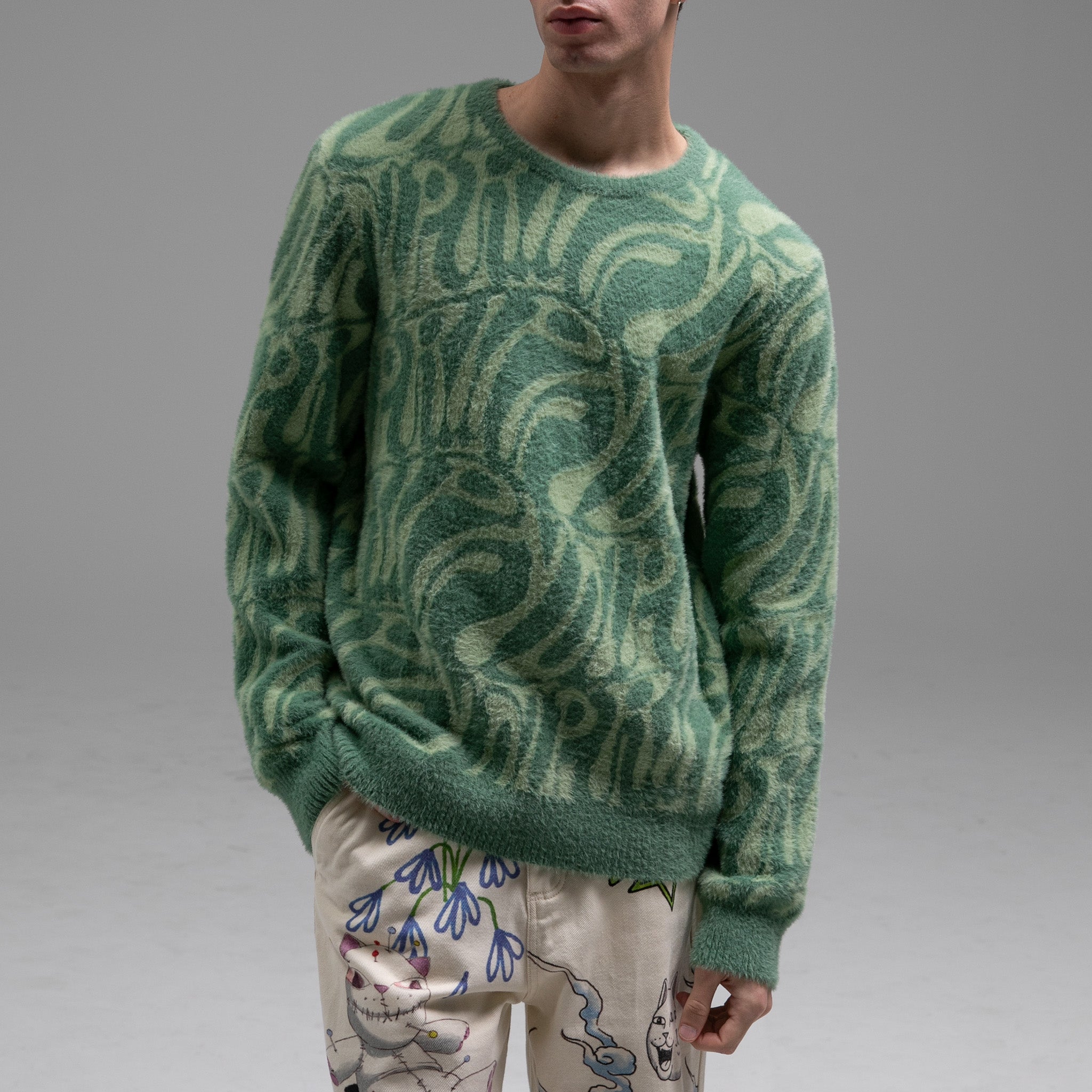 RIPNDIP Wilshire Knit Mohair Sweater (Pine)