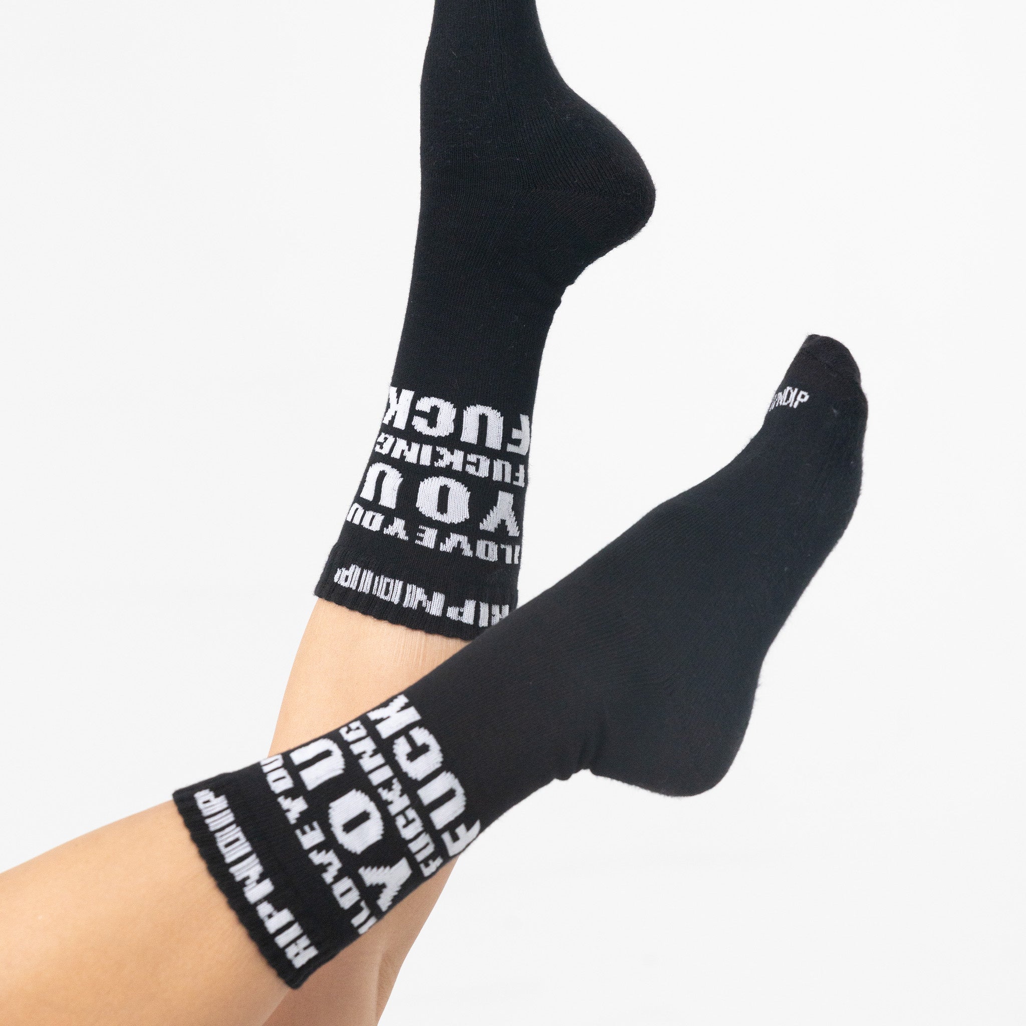 RIPNDIP ILY Fuckin Fuck Socks (Black)