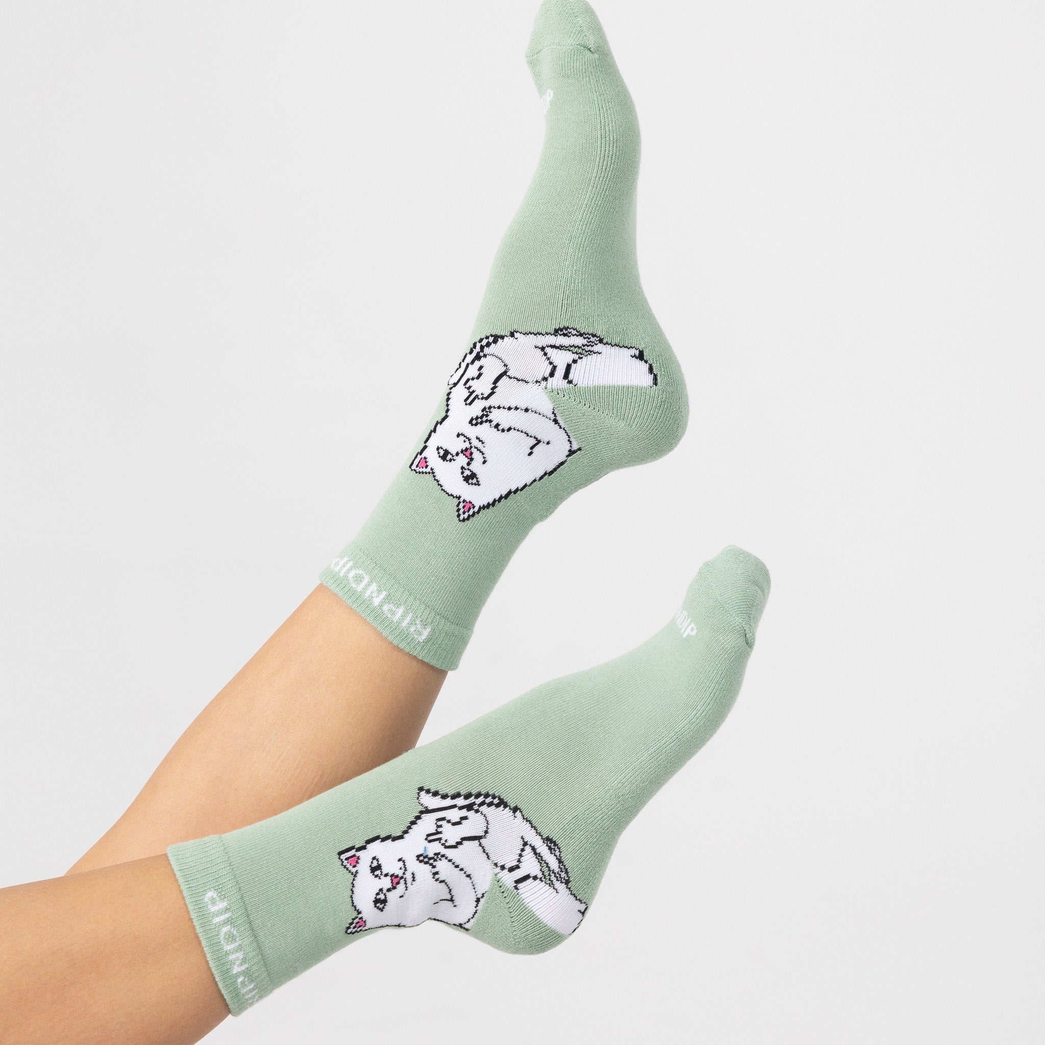 関送込★RIPNDIP★Lord Nermal Mid 靴下 Lord Nermal Mid Socks (Pine) – RIPNDIP