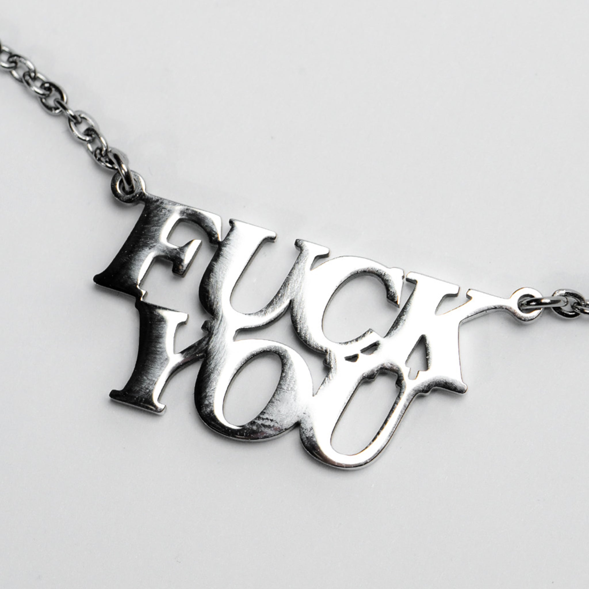 Fuckin Fuck Pendant Necklace (Silver)