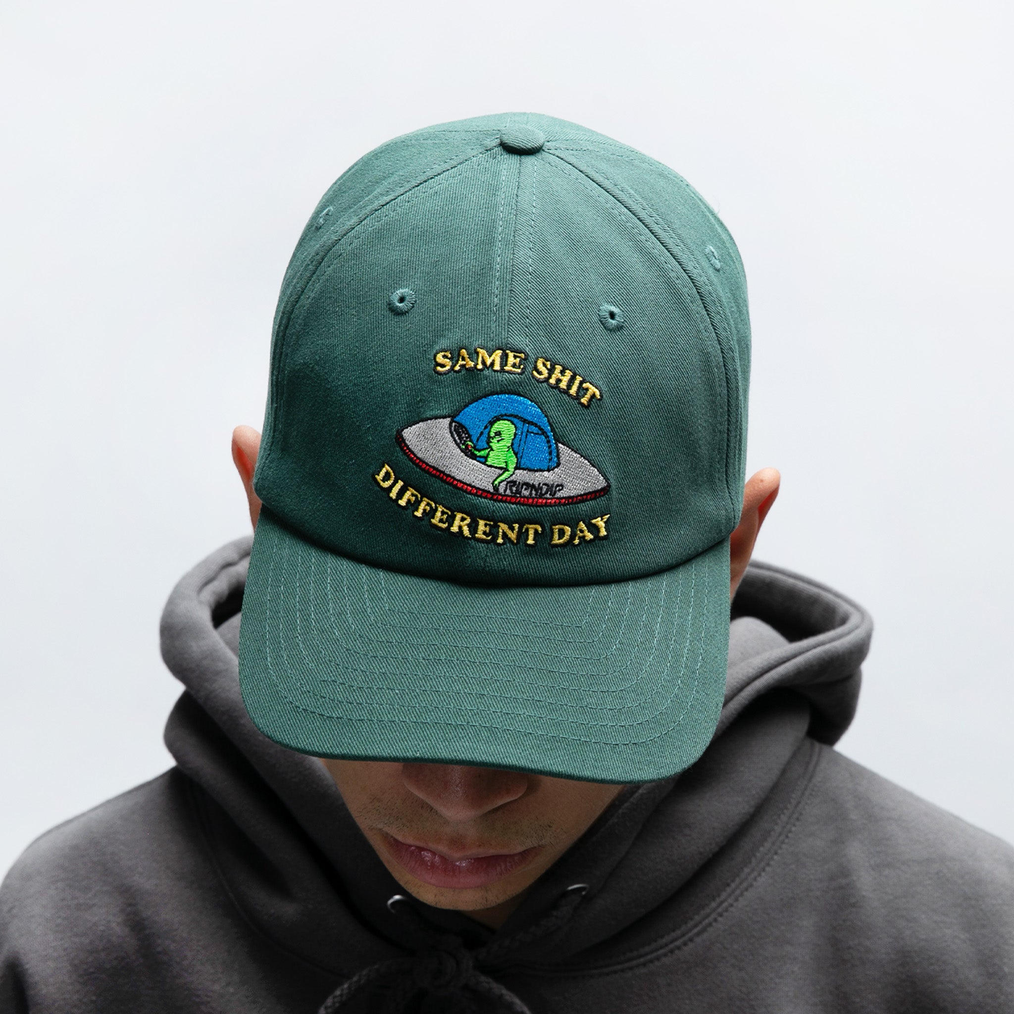RipNDip Same Shit Different Day Dad Hat (Olive)