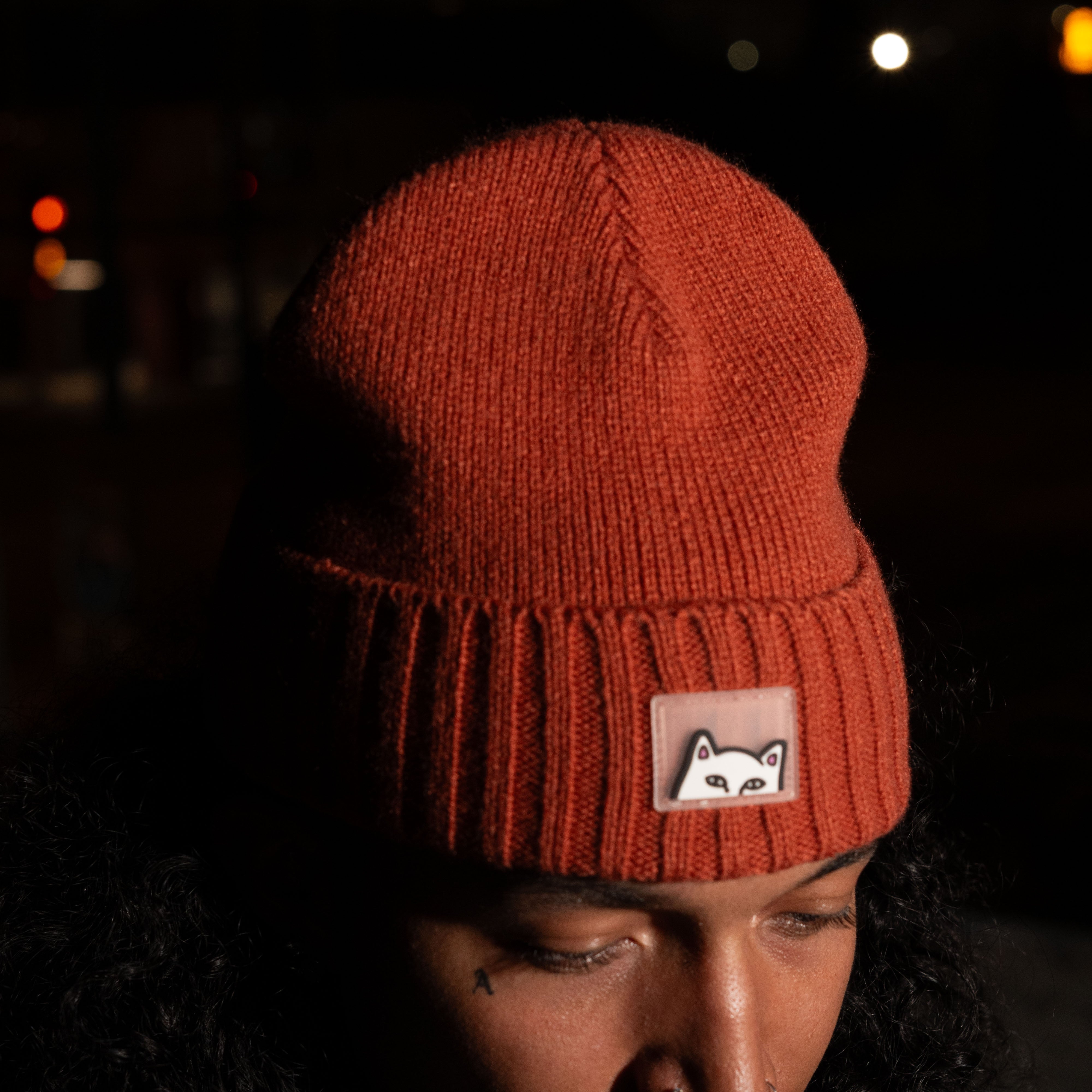 RIPNDIP Peeking Beanie (Burnt Orange)