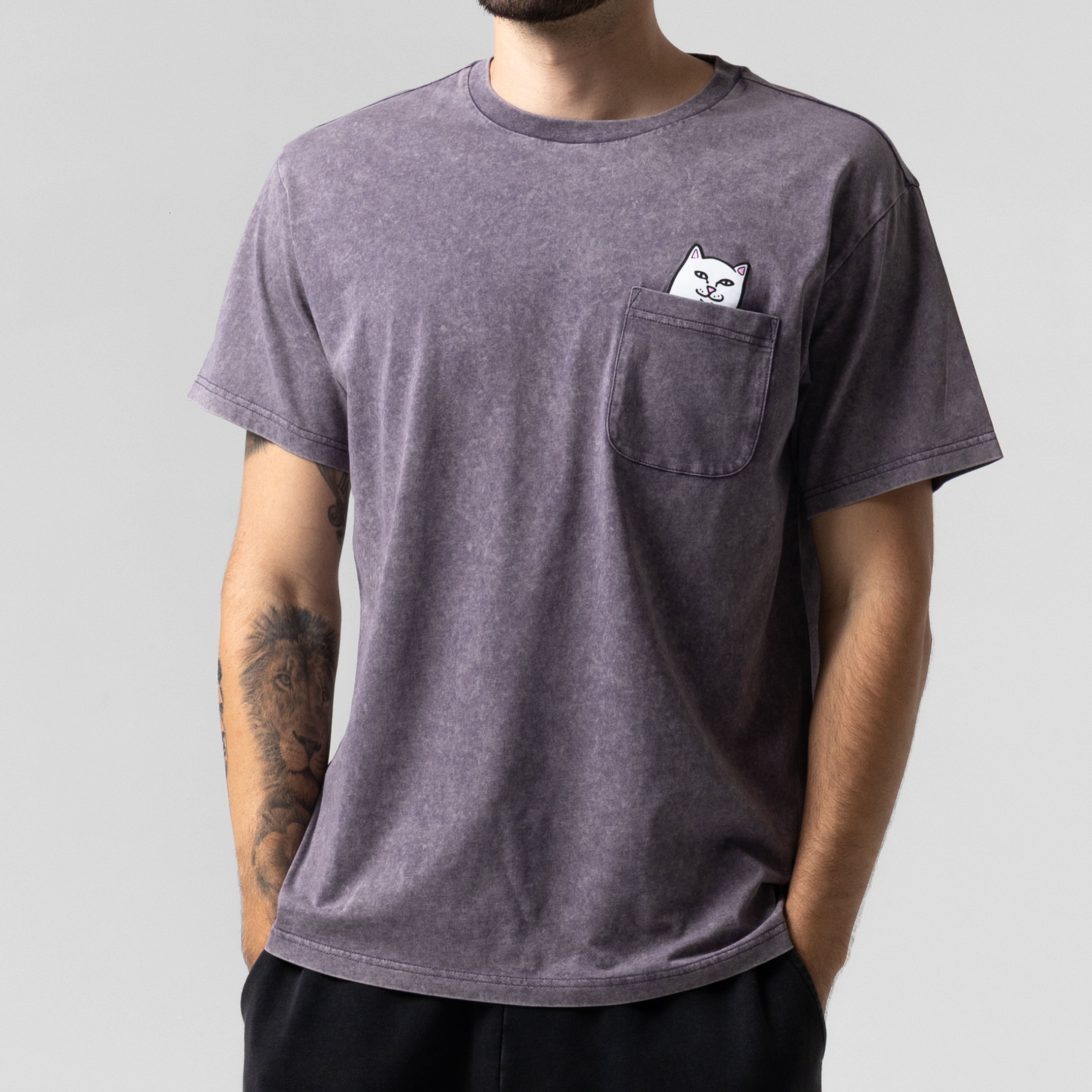 RIPNDIP Lord Nermal Pocket Tee (Grape Vintage Wash)